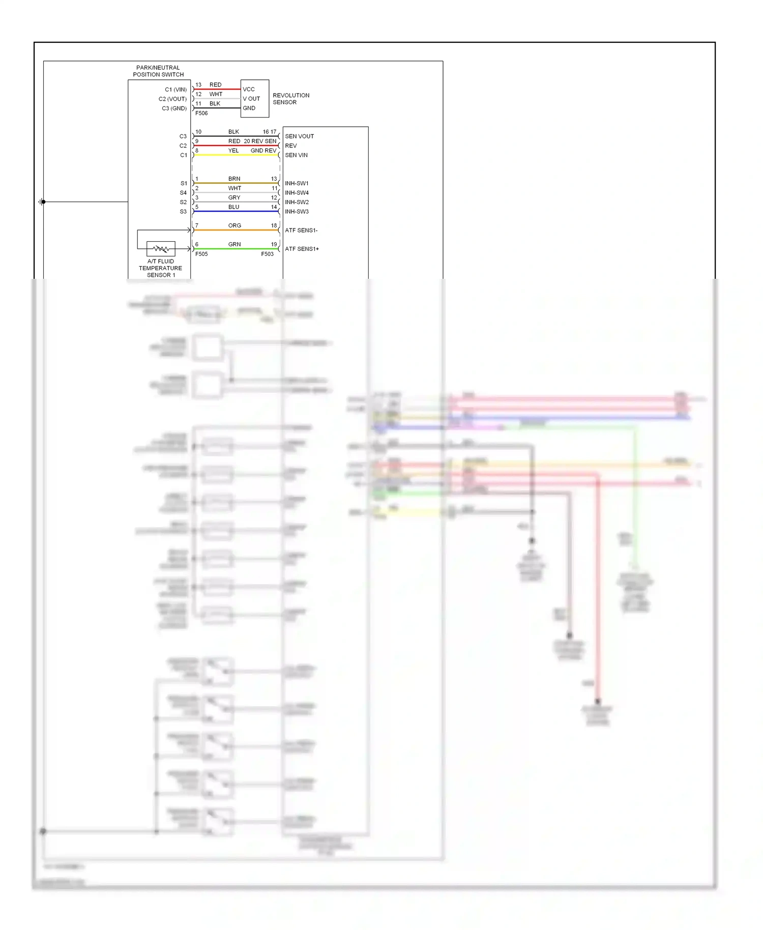 Wiring diagram a/t fluid temperature sensor 2 for Nissan Armada I (2003-2007) (1 of 2)