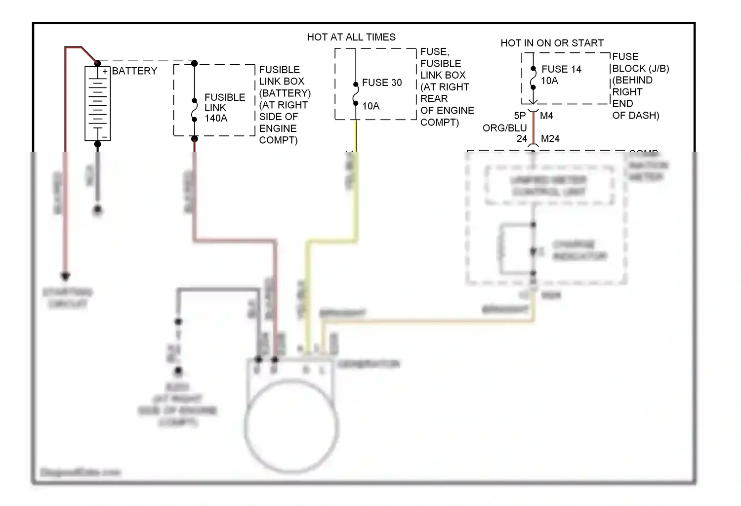 Wiring diagram charge indicator for Nissan Armada I (2003-2007) (1 of 2)