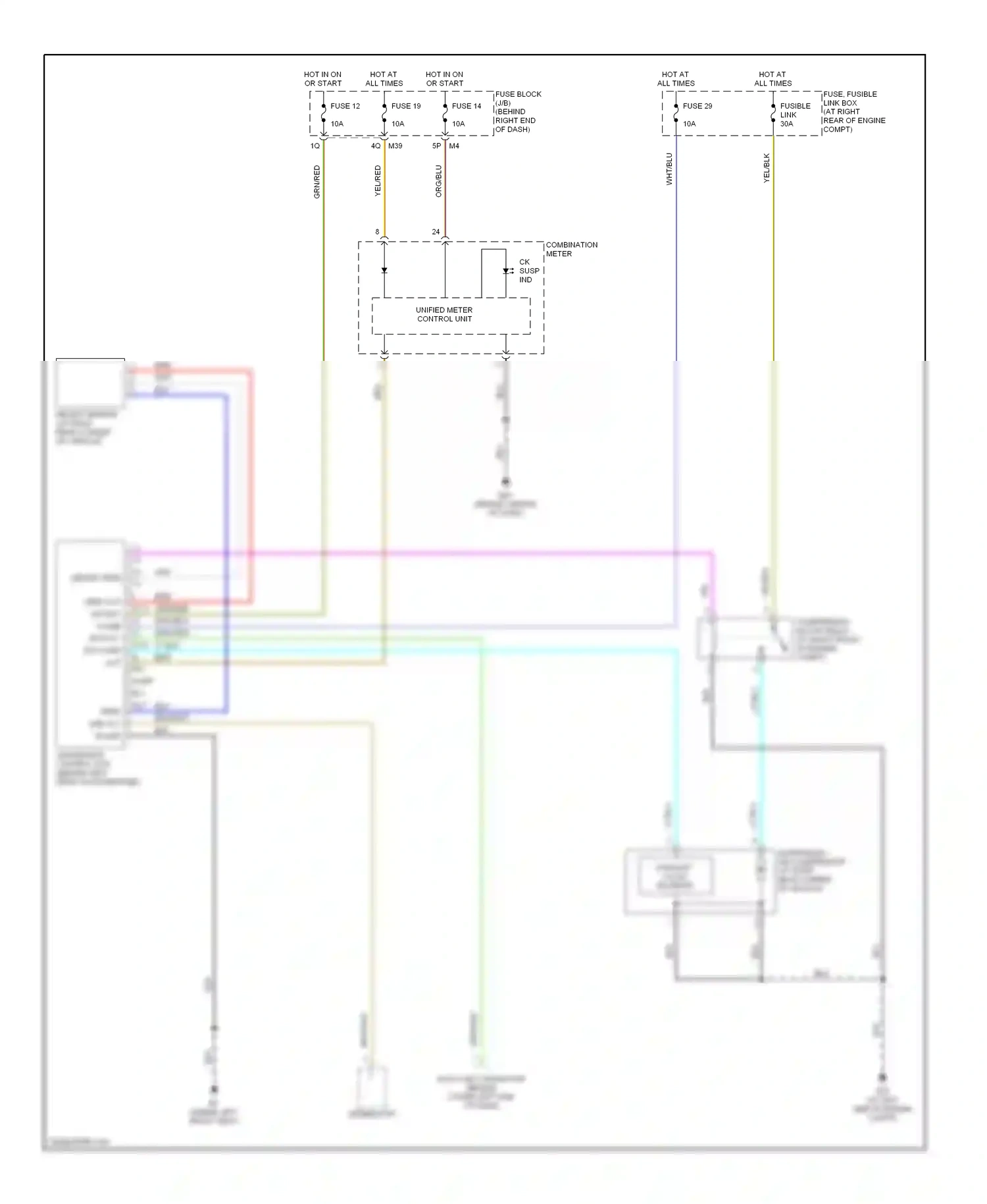 Wiring diagram combination meter for Nissan Armada I (2003-2007) (4 of 23)