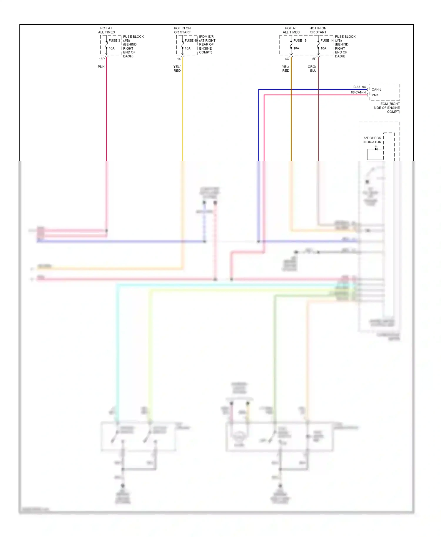Wiring diagram combination meter for Nissan Armada I (2003-2007) (12 of 23)
