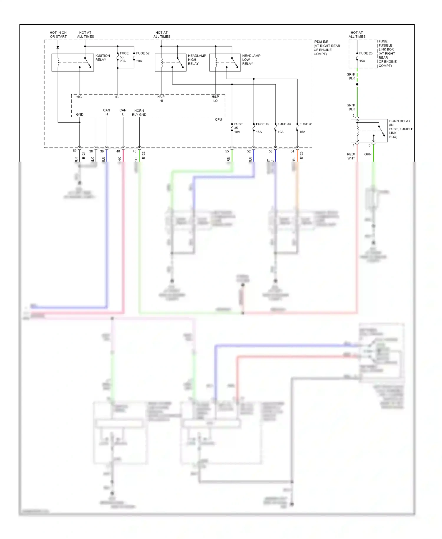 Wiring diagram full stroke lock switch for Nissan Armada I (2003-2007) (1 of 2)