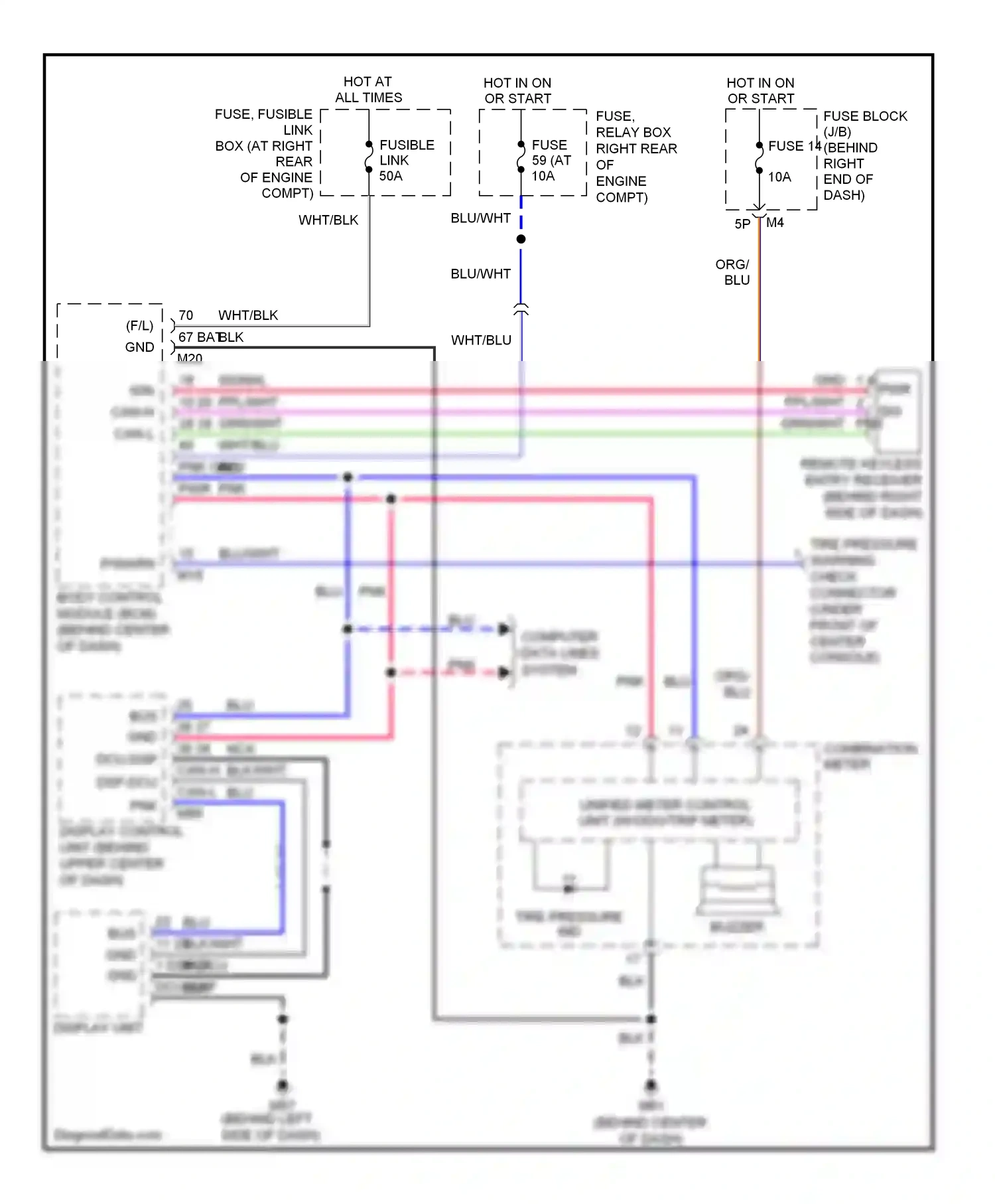 Wiring diagram fuse 14 for Nissan Armada I (2003-2007) (16 of 16)