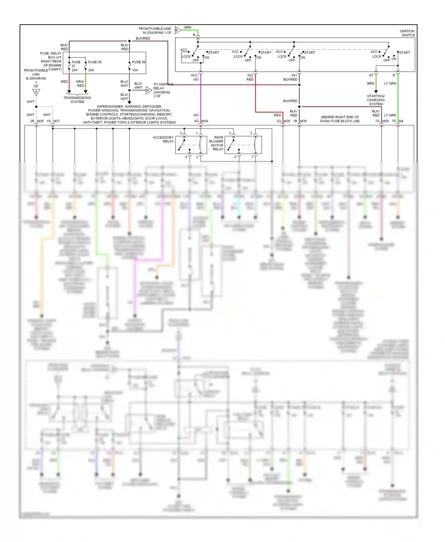 Wiring diagram ignition switch for Nissan Armada I (2003-2007) (1 of 2)