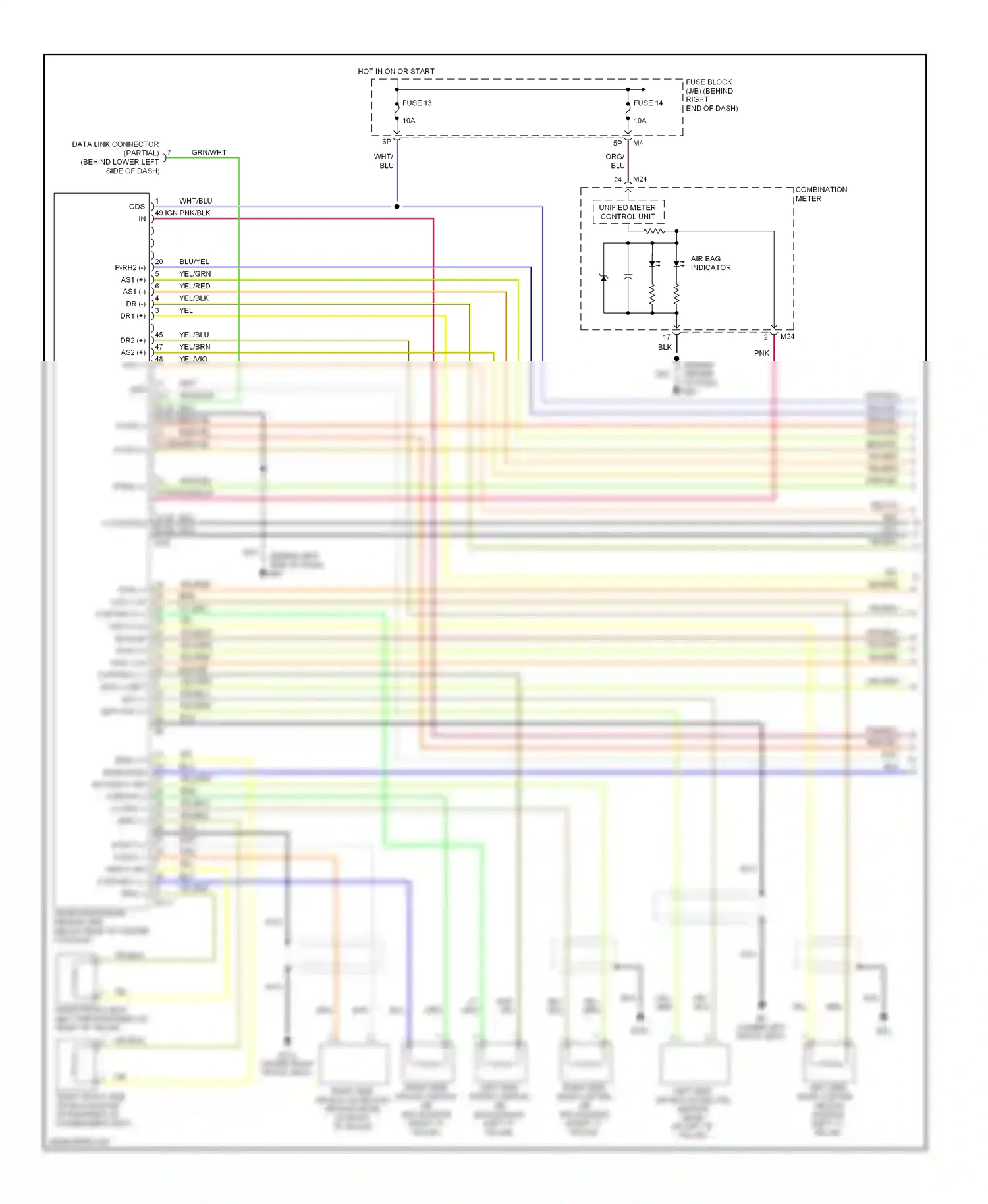 Wiring diagram left "c" pillar) for Nissan Armada I (2003-2007) (1 of 1)