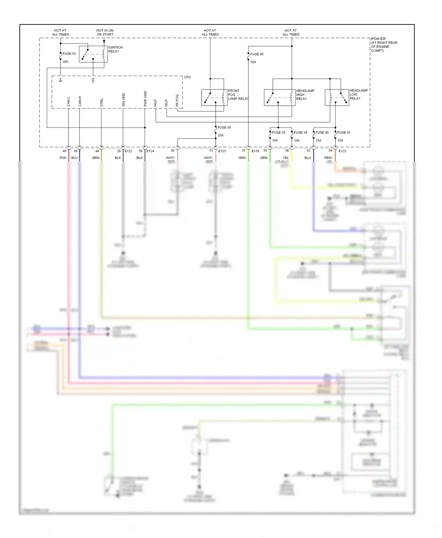 Wiring diagram org/blu for Nissan Armada I (2003-2007) (7 of 26)