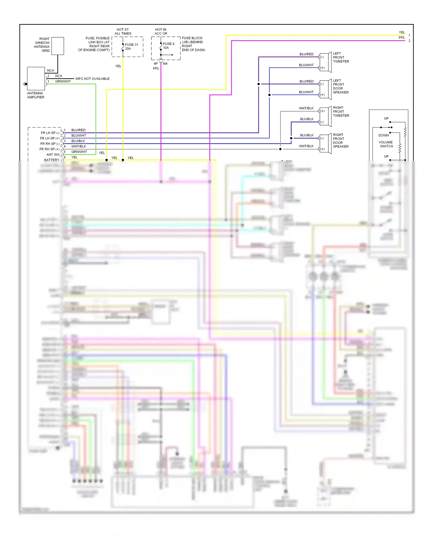 Wiring diagram volume switch for Nissan Armada I (2003-2007) (1 of 4)