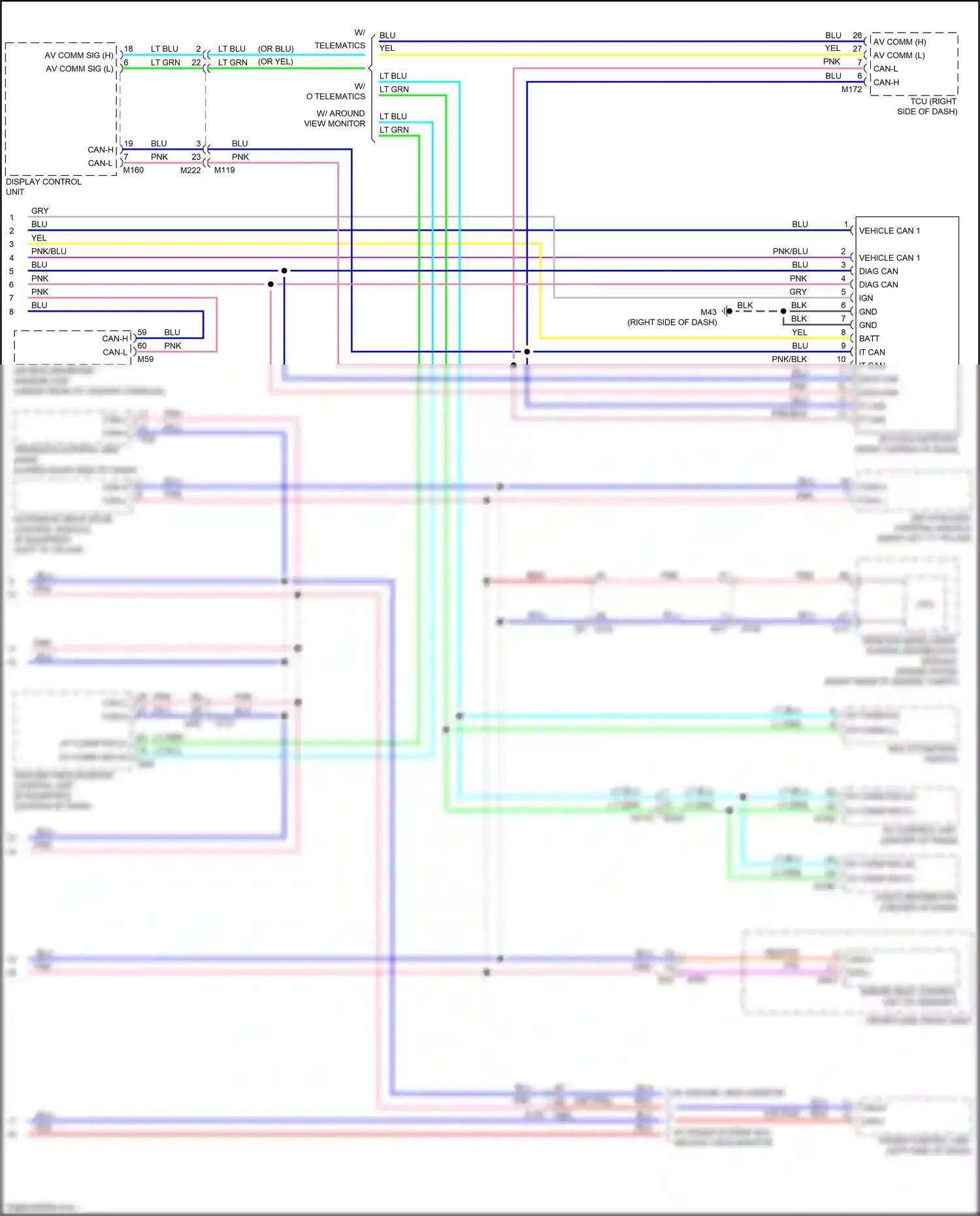 Car Wiring Diagrams for Armada Nissan II (2016-2020): Computer data lines circuit, 2wd w/o icc (2 of 2)