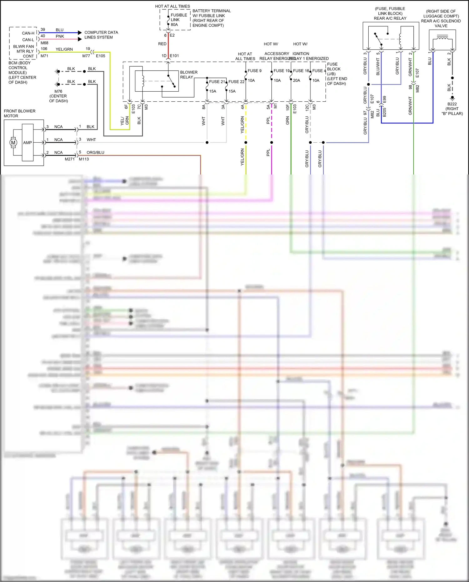 Wiring diagram a/c automatic amplifier for Nissan Armada II (2016-2020) (1 of 2)