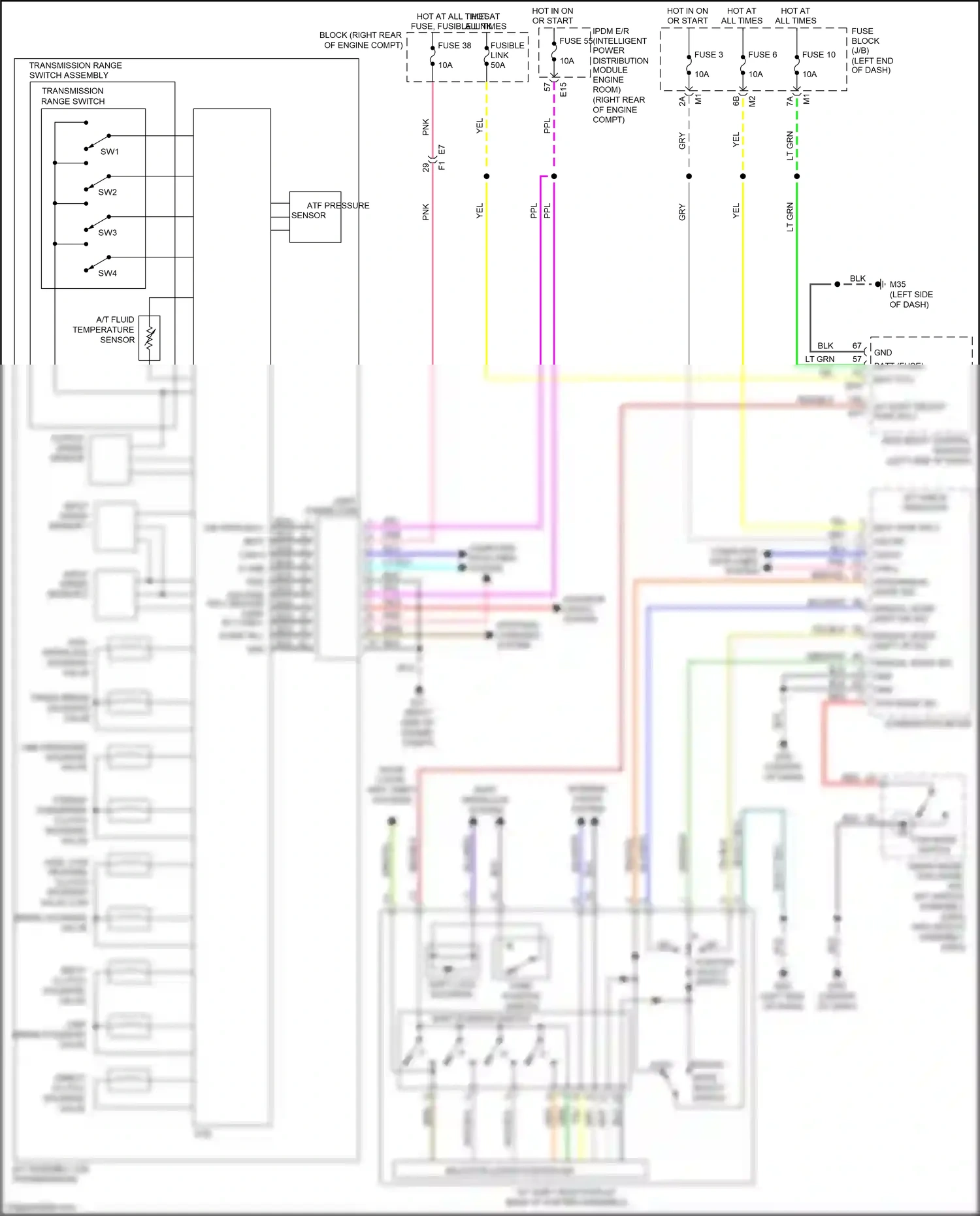 Wiring diagram a/t check indicator for Nissan Armada II (2016-2020) (1 of 1)