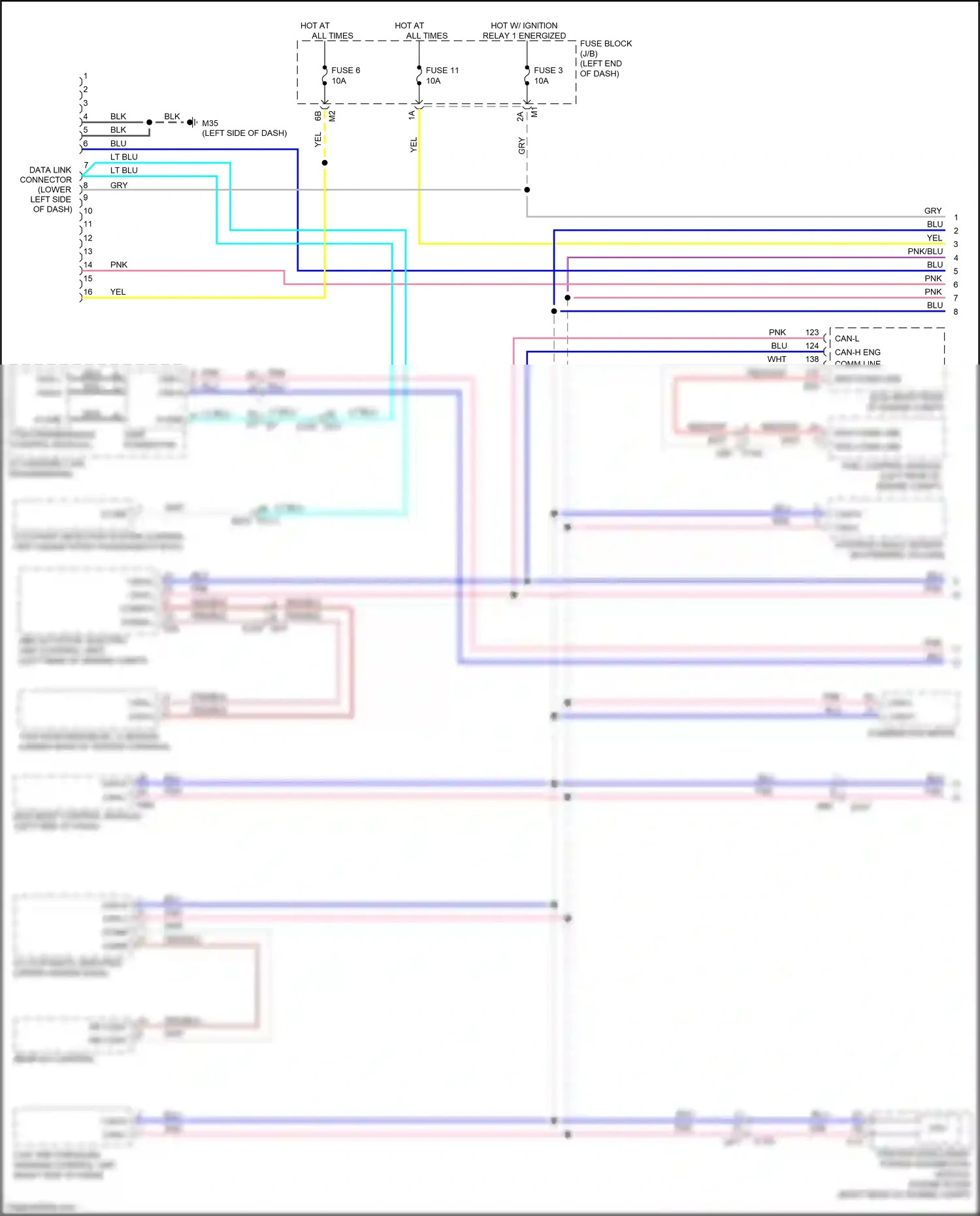 Wiring diagram combination meter for Nissan Armada II (2016-2020) (13 of 29)