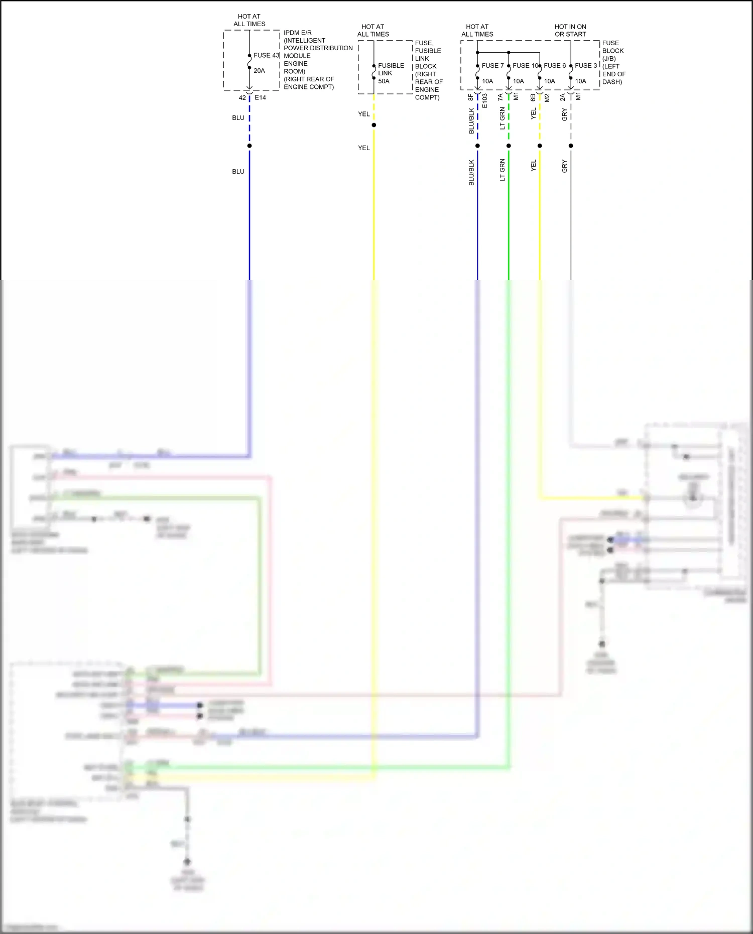 Wiring diagram combination meter for Nissan Armada II (2016-2020) (7 of 29)