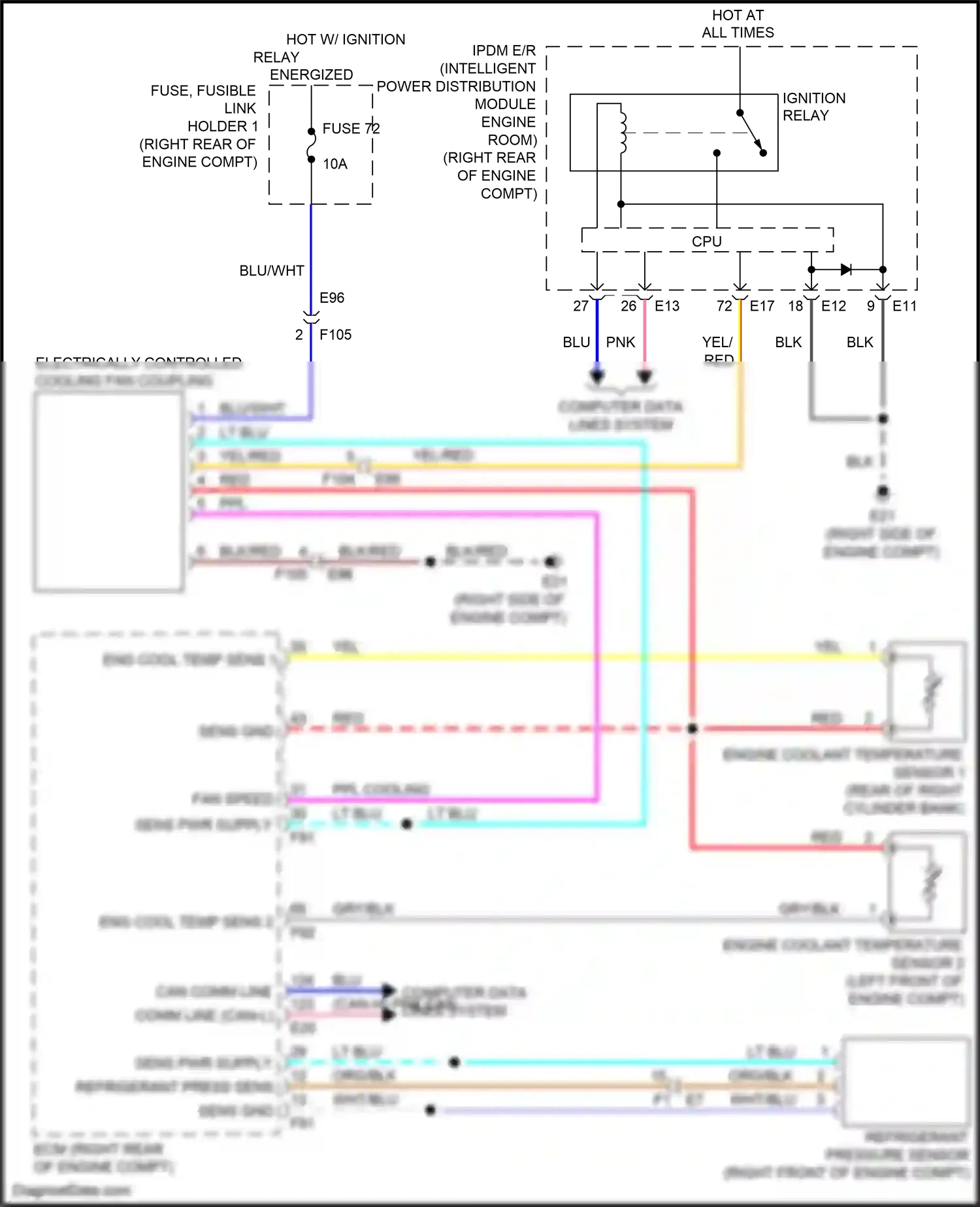 Wiring diagram computer data lines system for Nissan Armada II (2016-2020) (3 of 58)