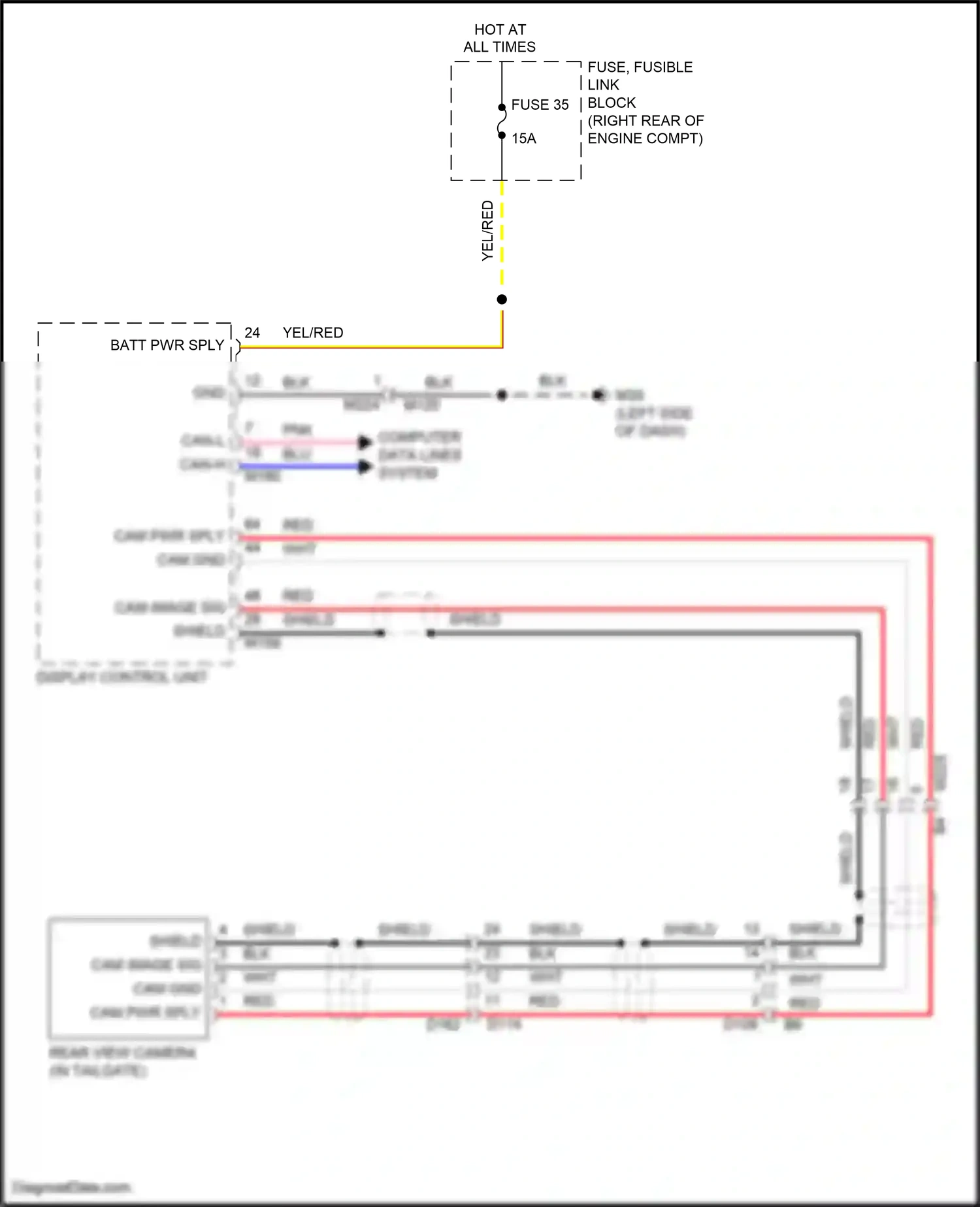 Wiring diagram display control unit for Nissan Armada II (2016-2020) (9 of 13)