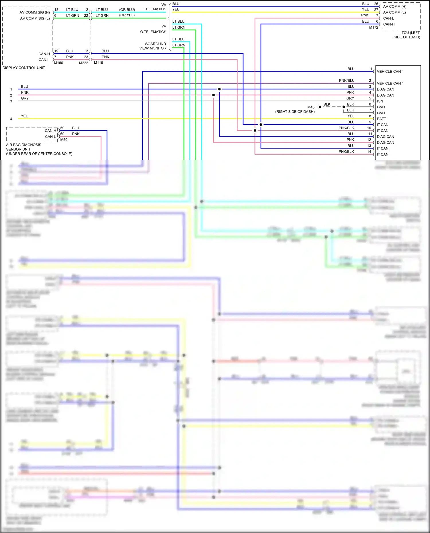 Wiring diagram driver assistance buzzer control module for Nissan Armada II (2016-2020) (2 of 2)