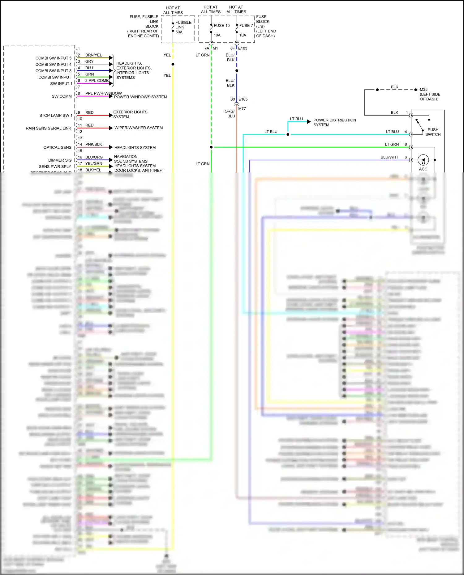 Wiring diagram headlights system for Nissan Armada II (2016-2020) (1 of 5)