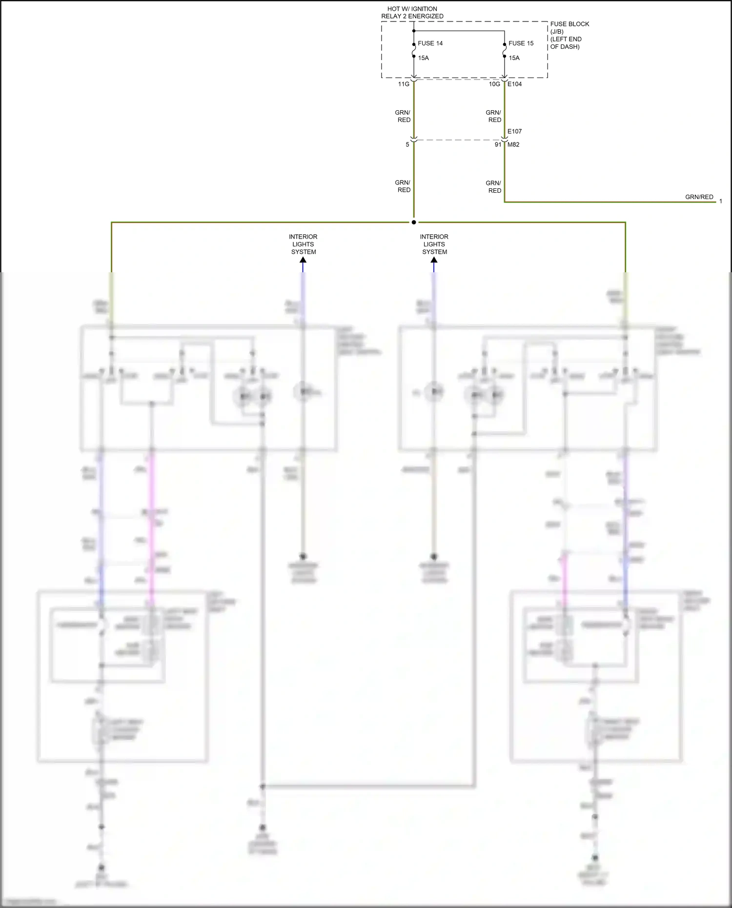 Wiring diagram left second seat for Nissan Armada II (2016-2020) (1 of 1)