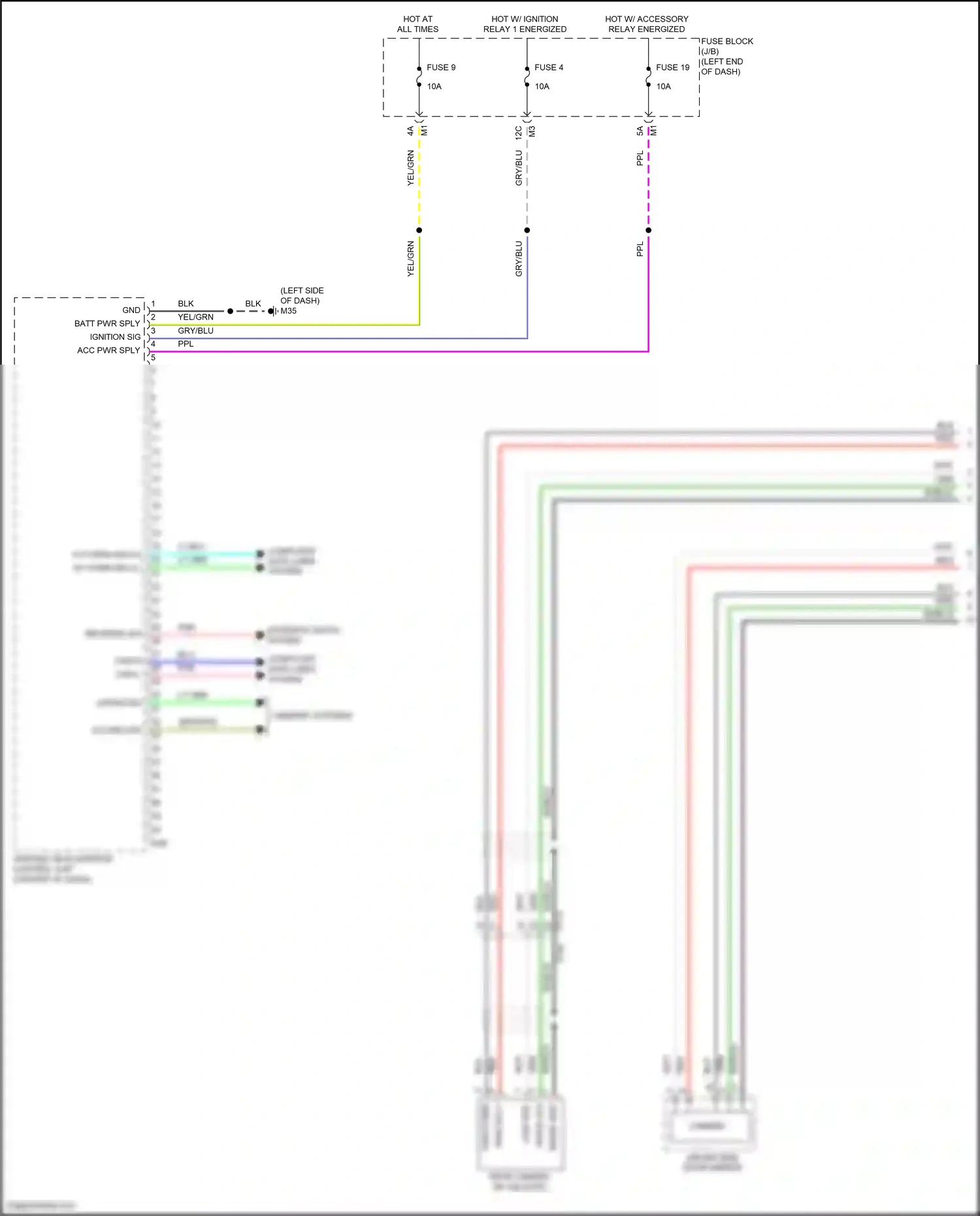 Nissan Armada II (2016-2020) memory systems wiring diagram  (1 of 2)
