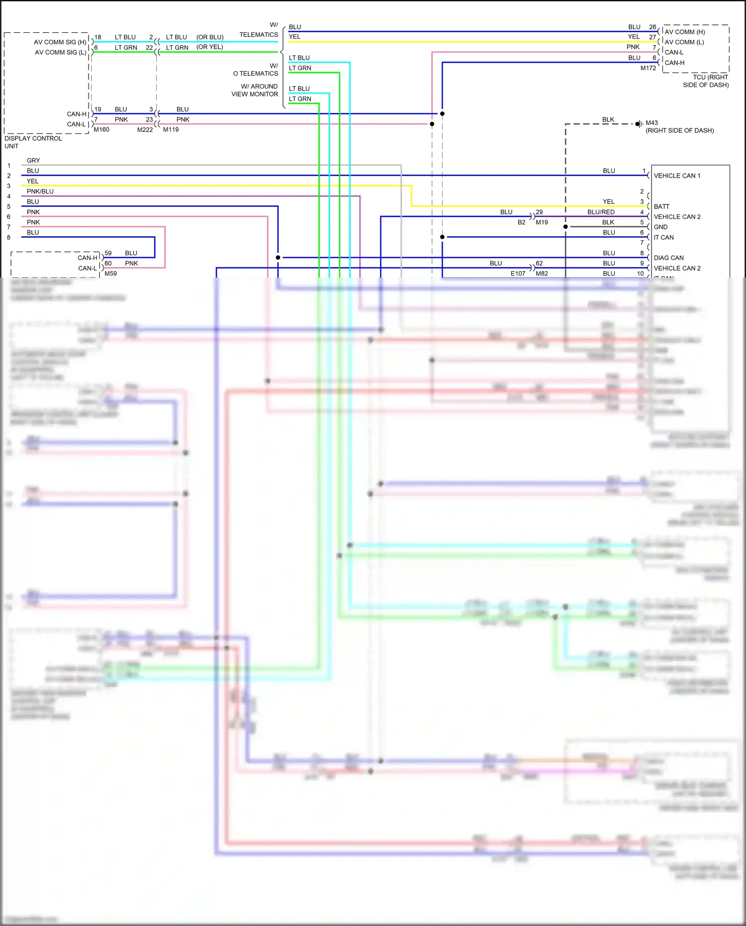 Wiring diagram multi- function switch for Nissan Armada II (2016-2020) (1 of 7)