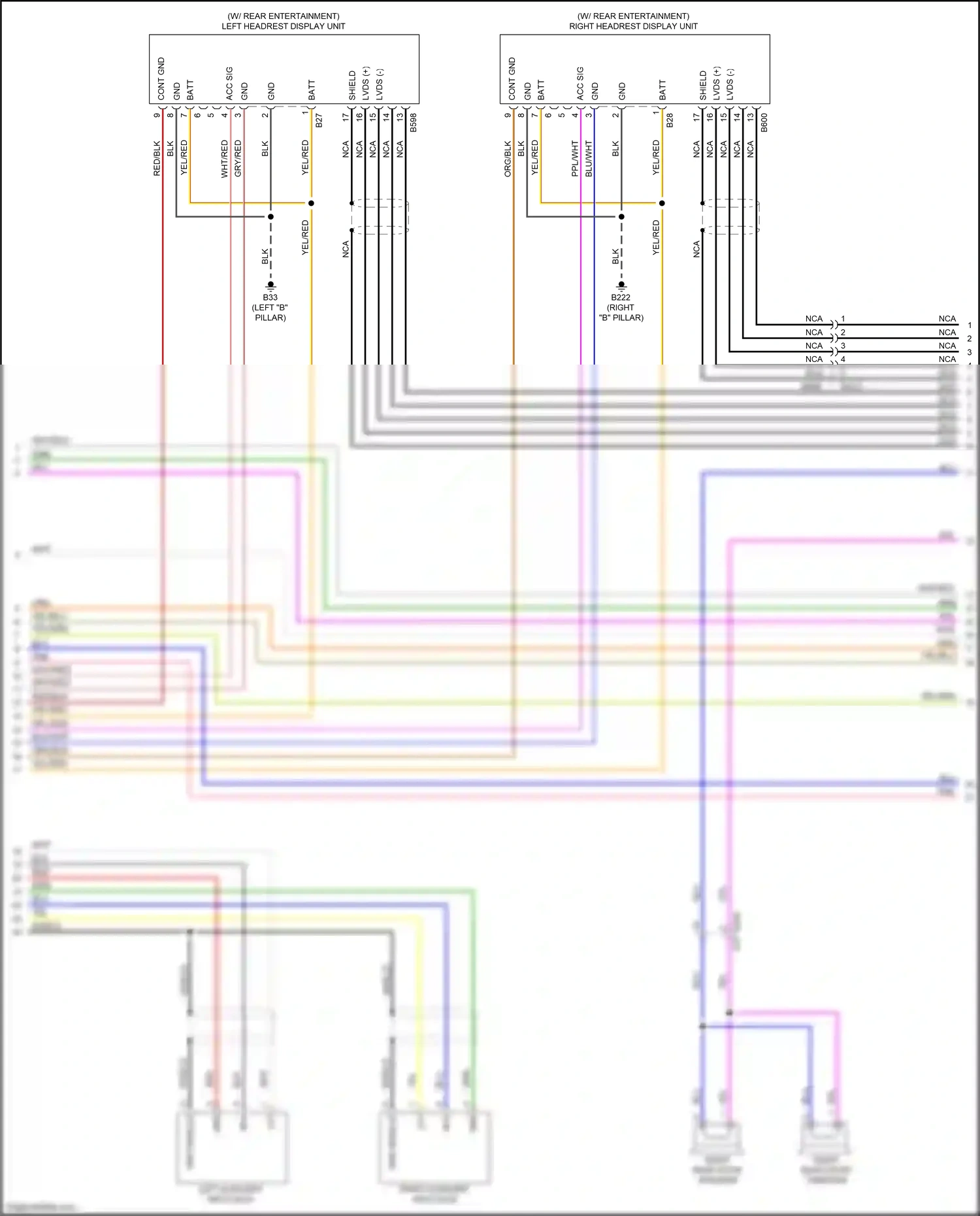 Wiring diagram right auxiliary inputjack for Nissan Armada II (2016-2020) (1 of 1)