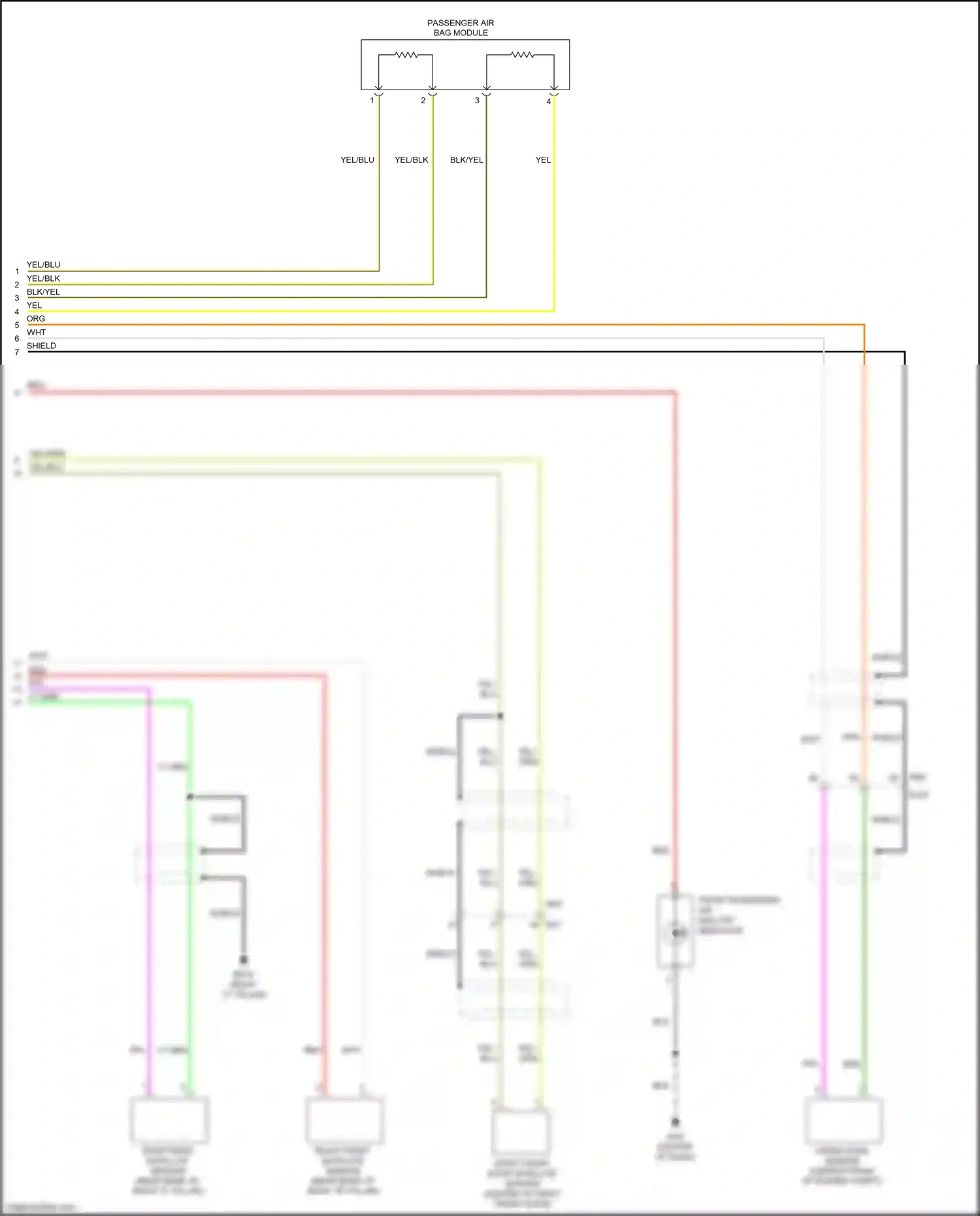 Wiring diagram right front satellite sensor for Nissan Armada II (2016-2020) (1 of 1)