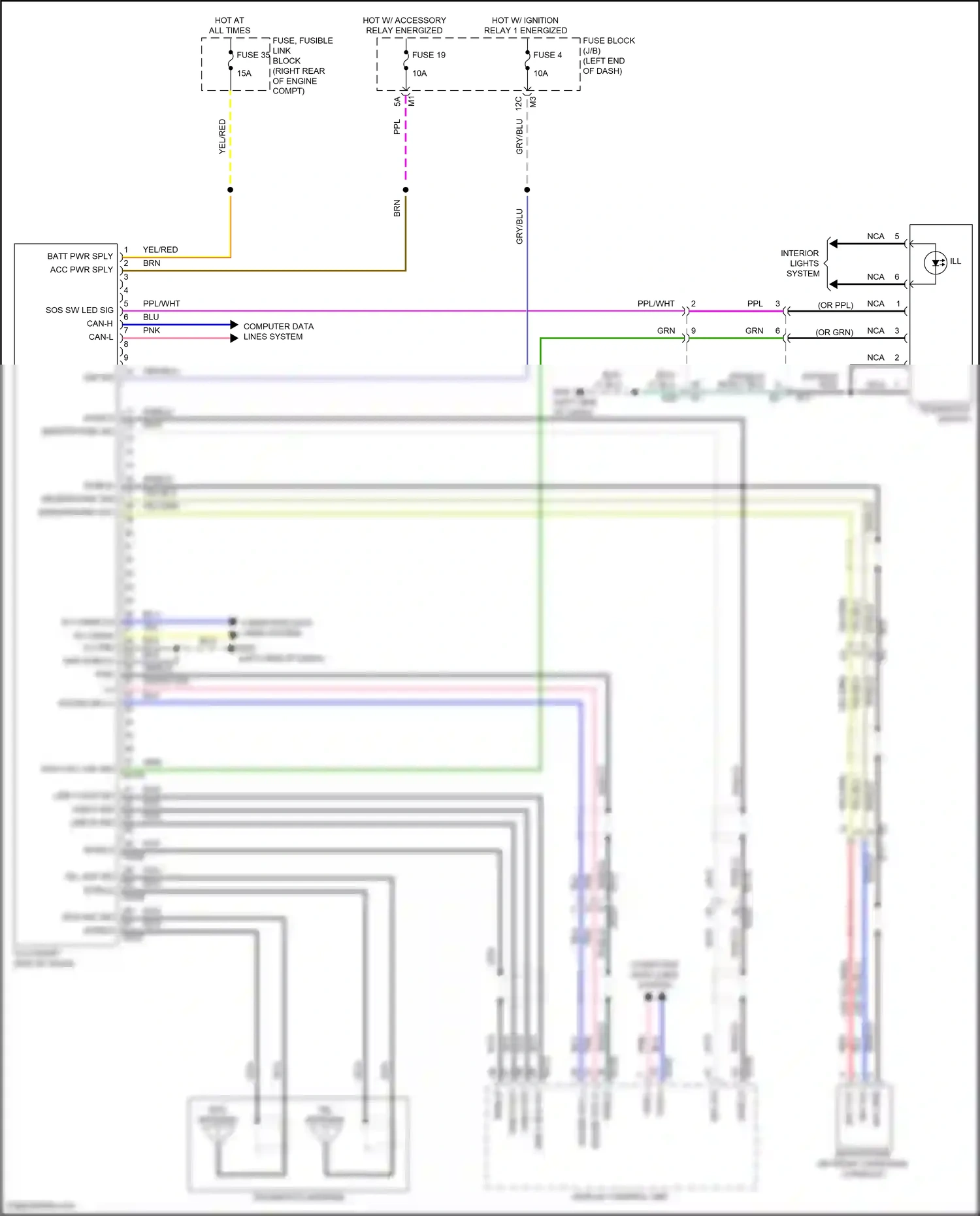 Wiring diagram shield shield for Nissan Armada II (2016-2020) (2 of 2)