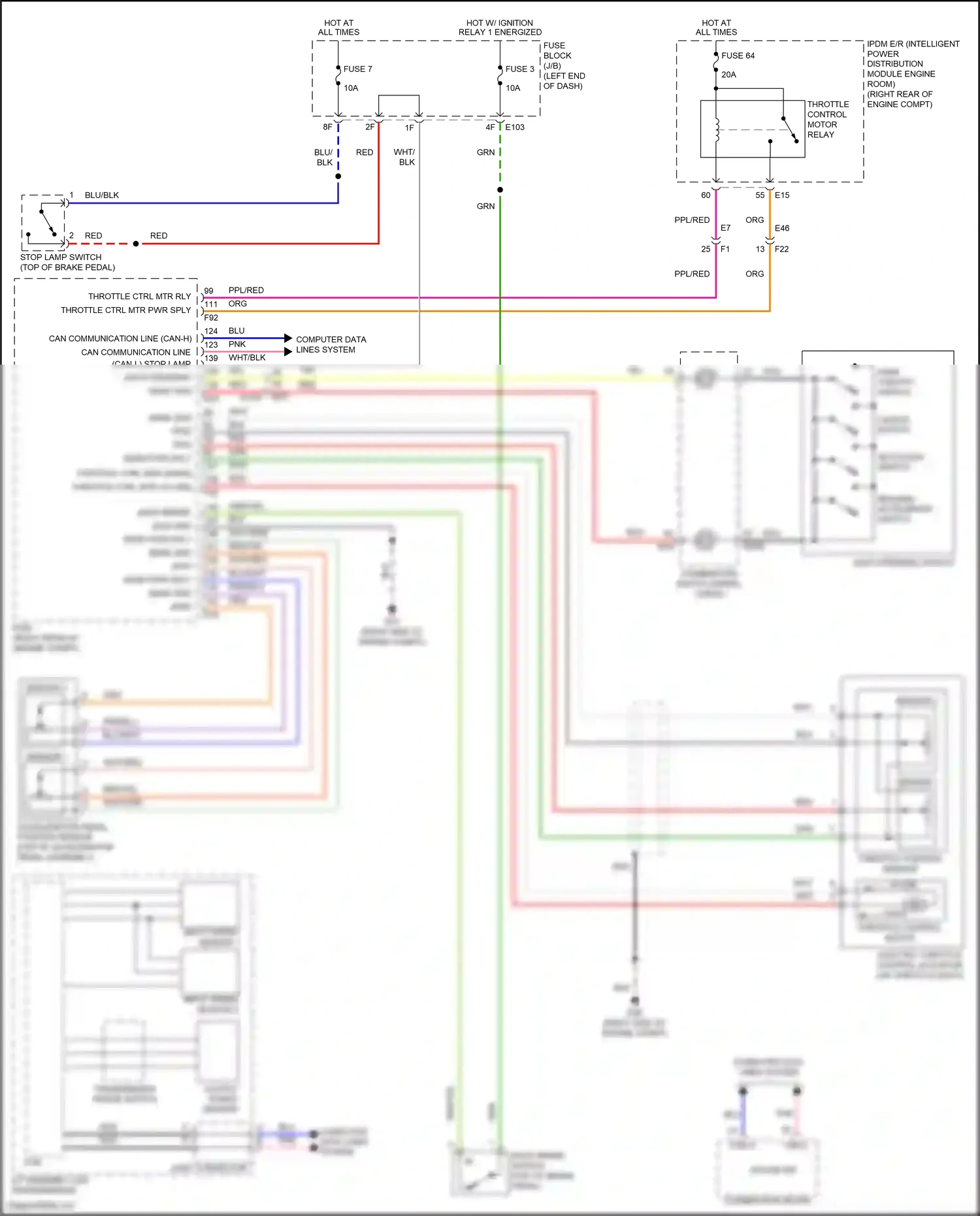 Wiring diagram throttle position sensor for Nissan Armada II (2016-2020) (1 of 2)