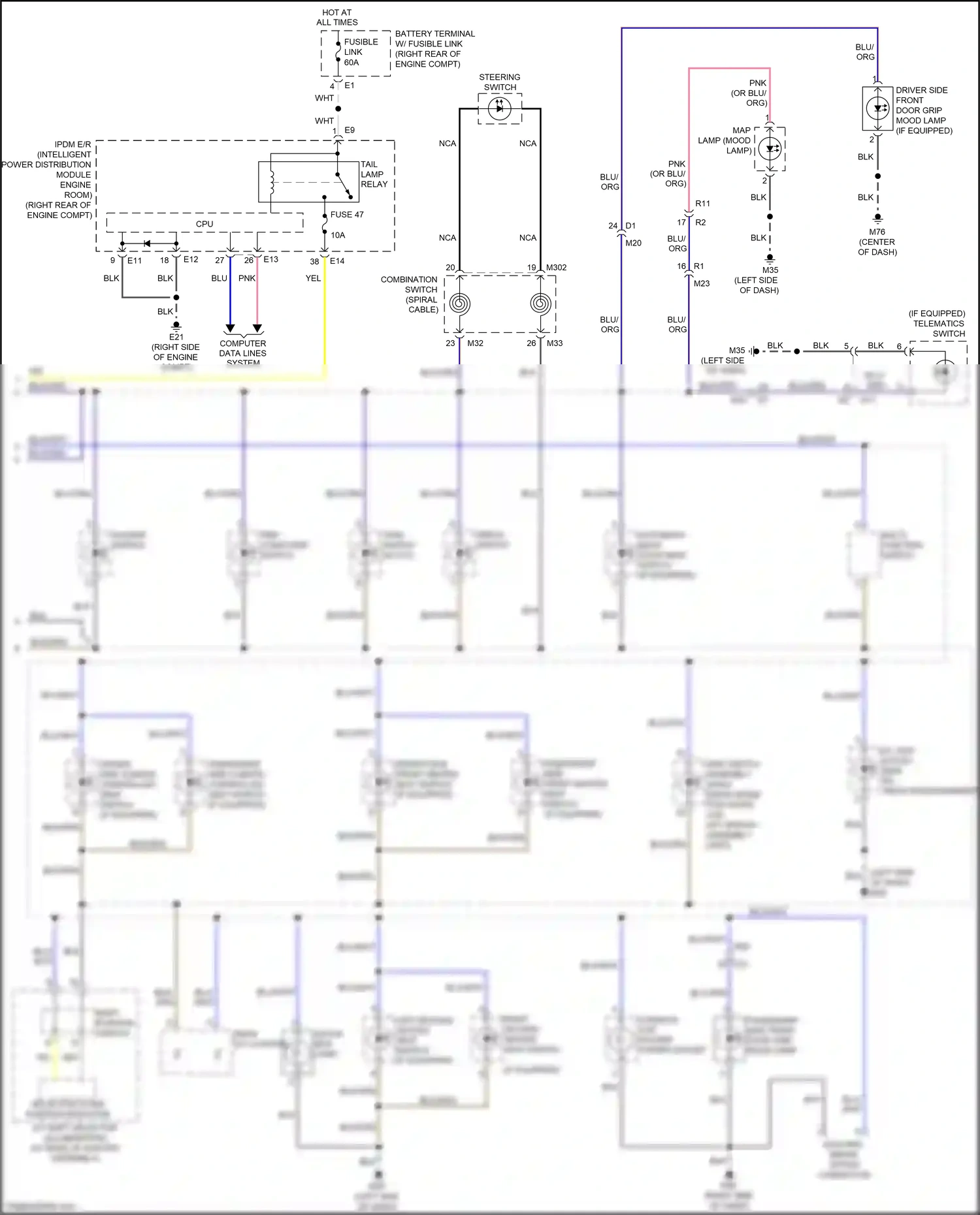 Wiring diagram trip computer switch for Nissan Armada II (2016-2020) (2 of 2)