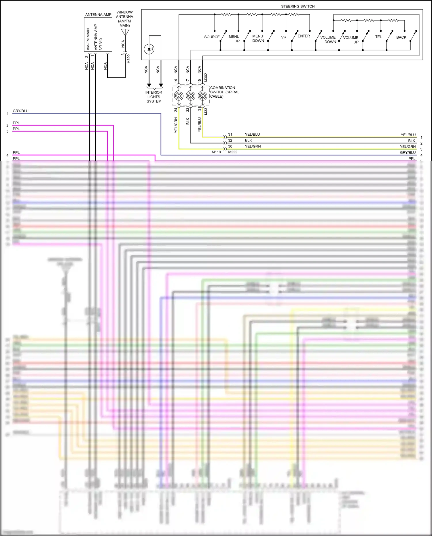 Wiring diagram volume down for Nissan Armada II (2016-2020) (1 of 2)