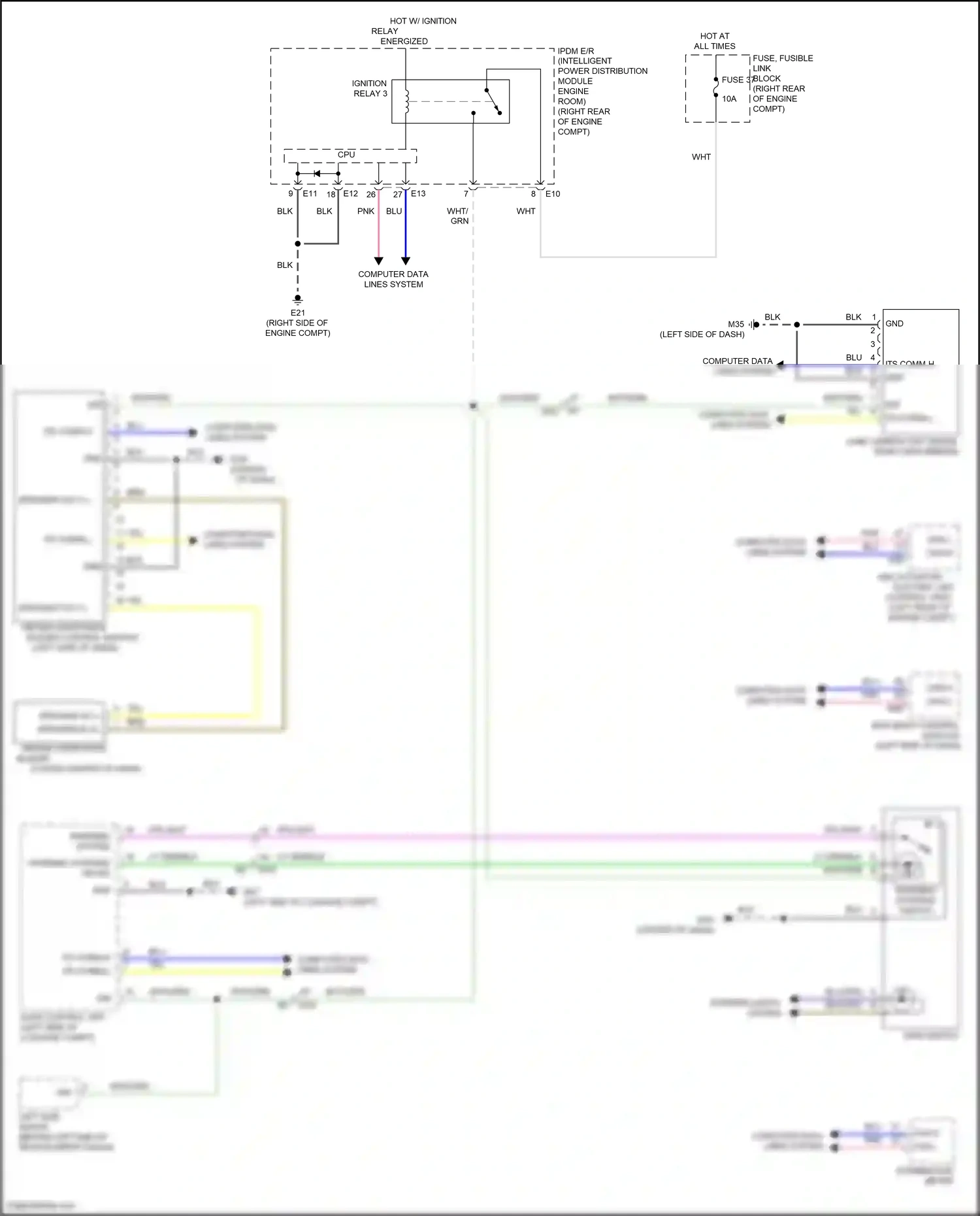 Wiring diagram warning systems on ind for Nissan Armada II (2016-2020) (2 of 2)