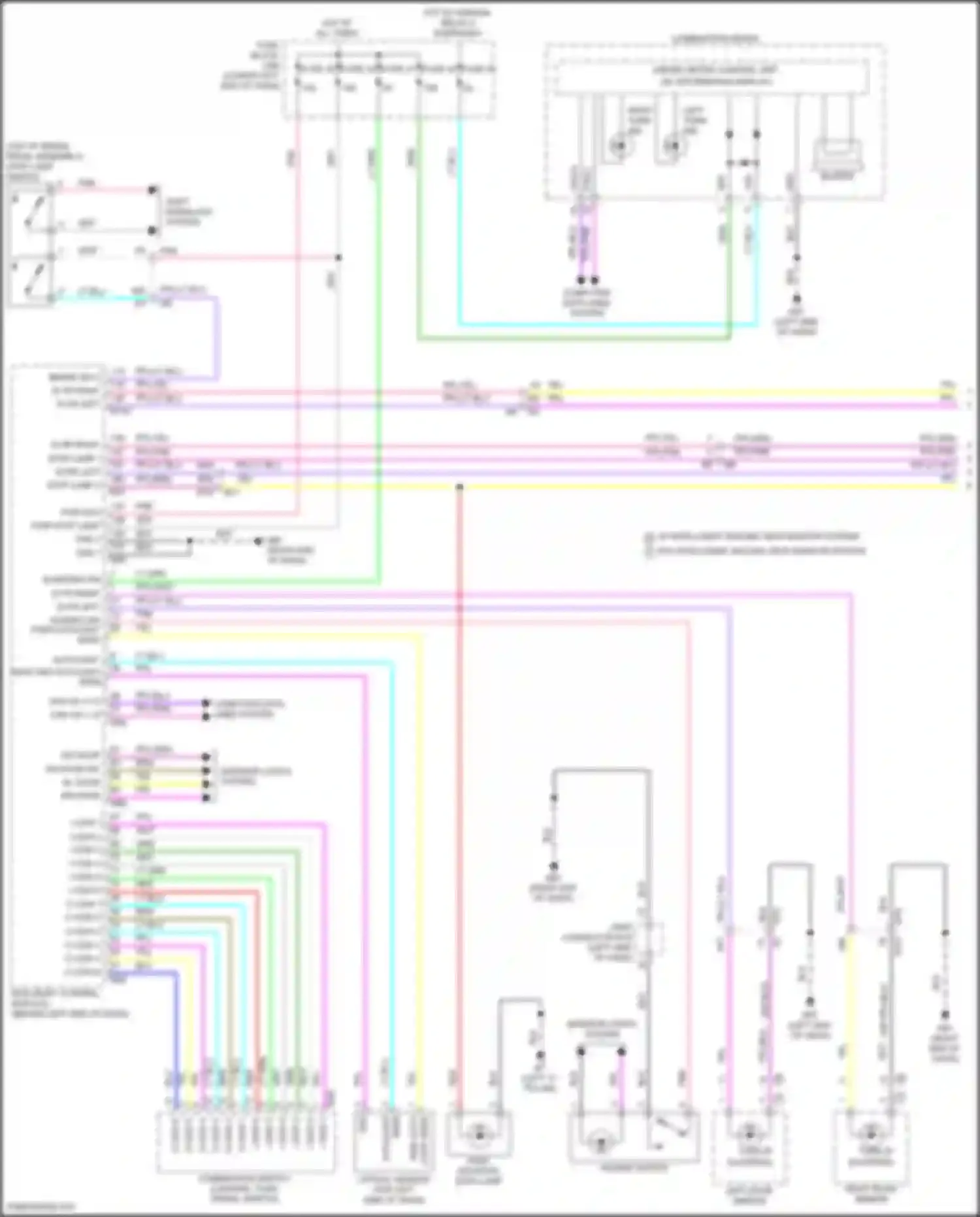 Bluebird Sylphy Nissan III facelift (2018-2024): Exterior lamps circuit (1 of 2)