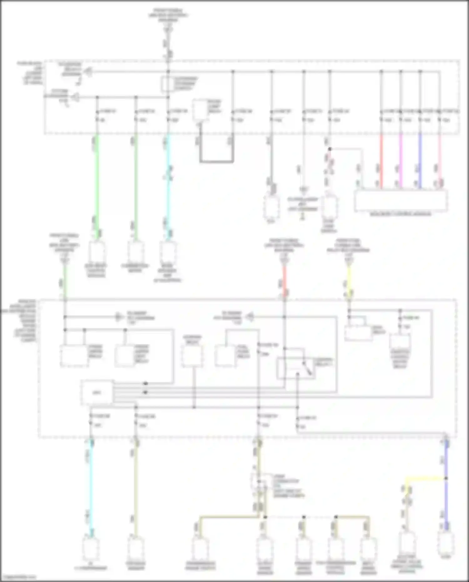 Bluebird Sylphy Nissan III facelift (2018-2024): Power distribution circuit (5 of 7)