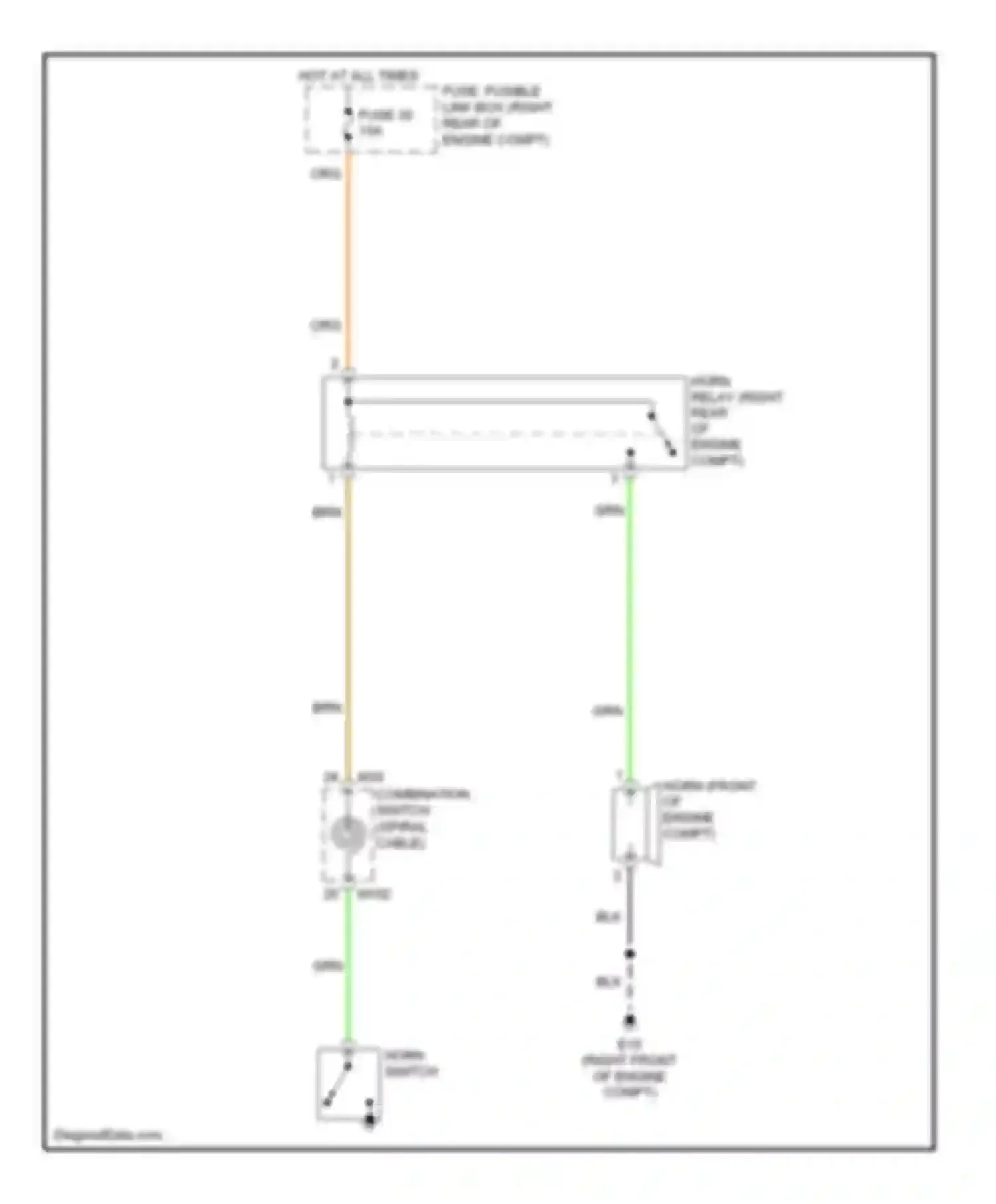 Frontier Nissan D22 (1998-2007): Horn circuit
