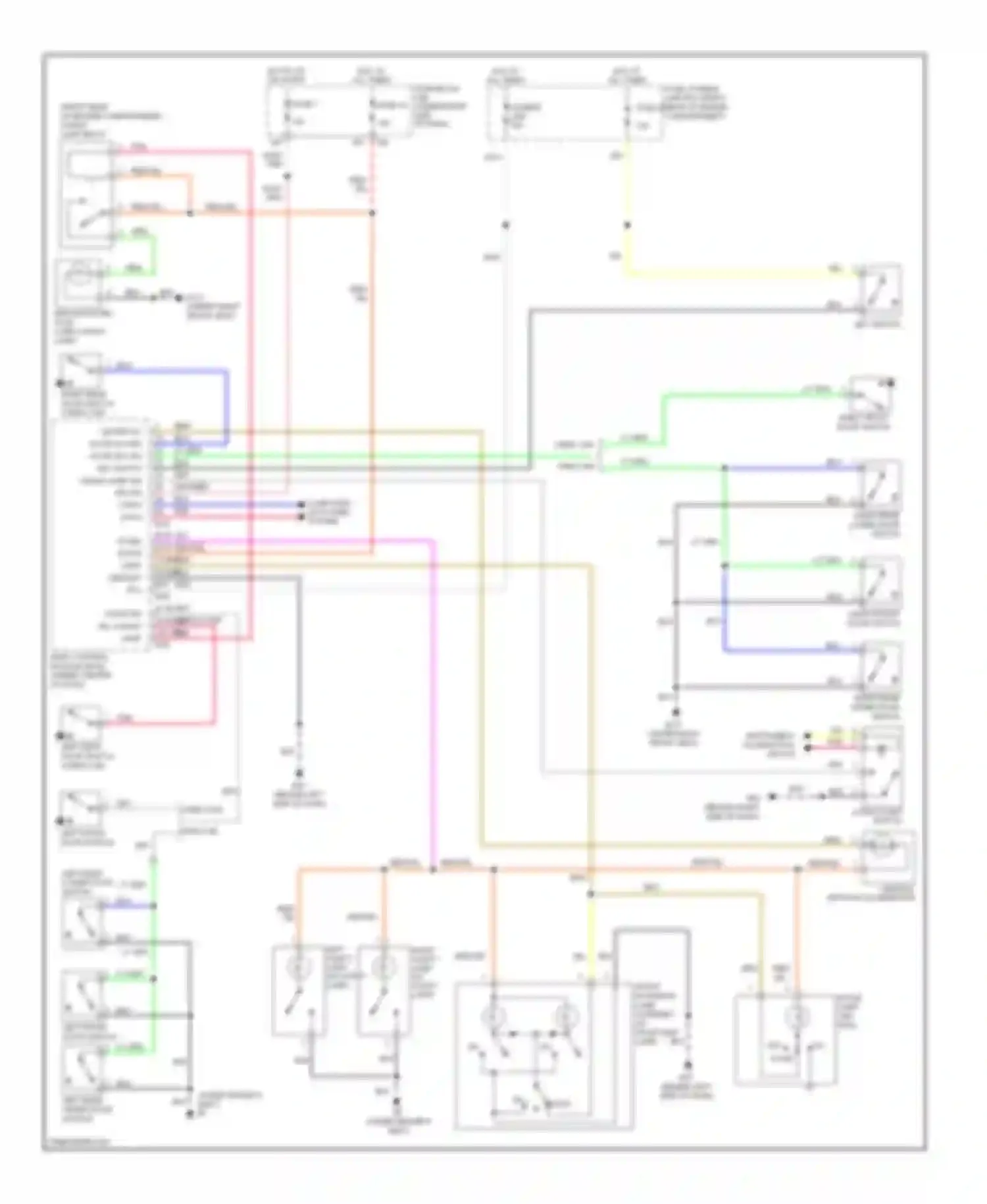 Frontier Nissan D22 (1998-2007): Courtesy lamps circuit, with power door locks