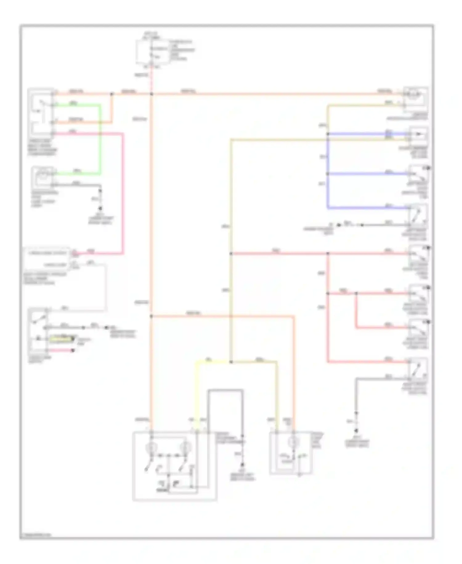Frontier Nissan D22 (1998-2007): Courtesy lamps circuit, without power door locks