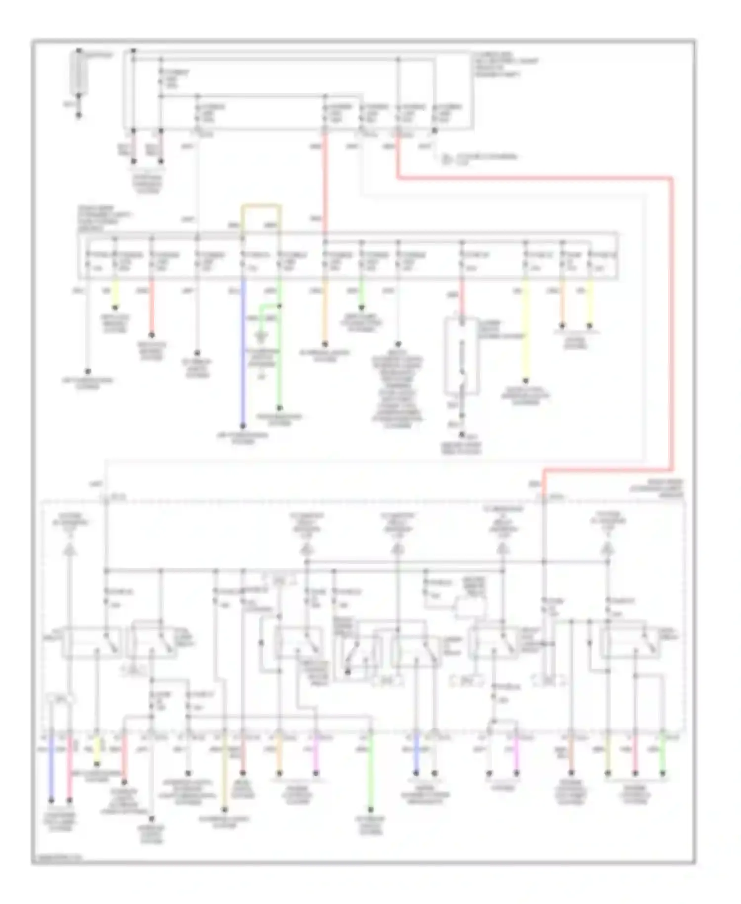 Frontier Nissan D22 (1998-2007): Power distribution circuit (1 of 2)