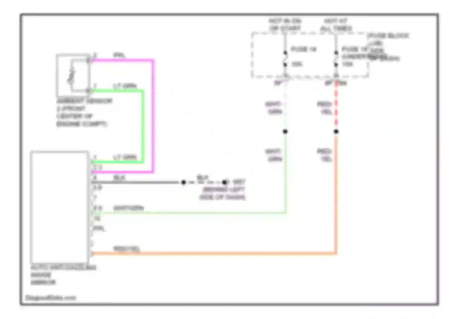 Frontier Nissan D22 (1998-2007): Auto anti-dazzling mirror circuit