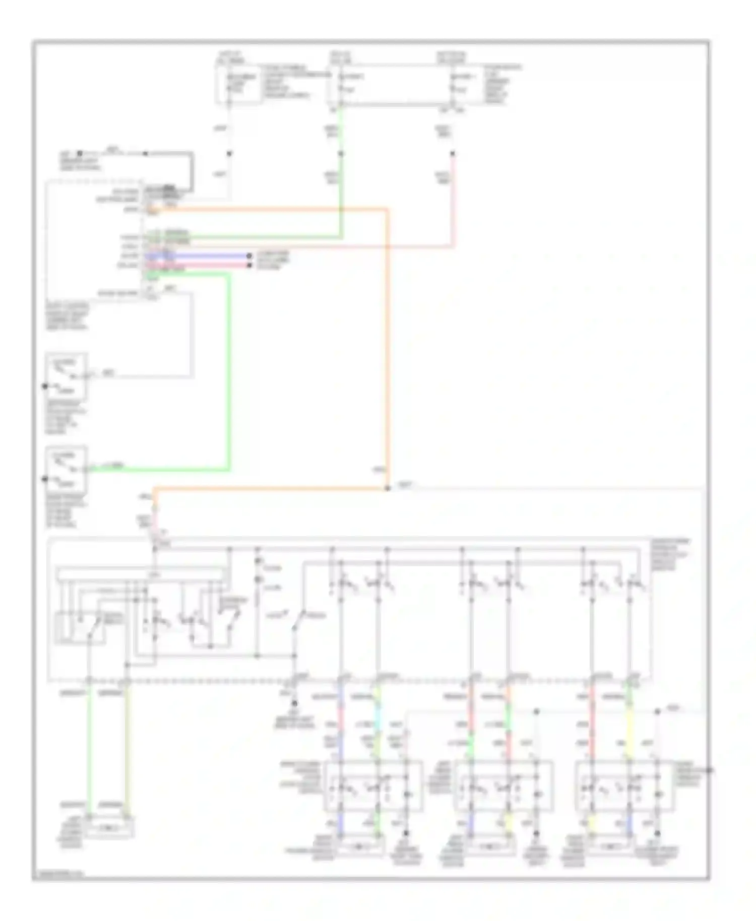 Frontier Nissan D22 (1998-2007): Power windows circuit, crew cab