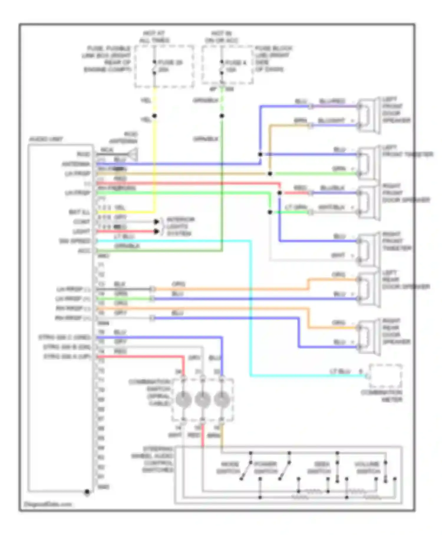 Frontier Nissan D22 (1998-2007): Premium sound radio circuit, king cab