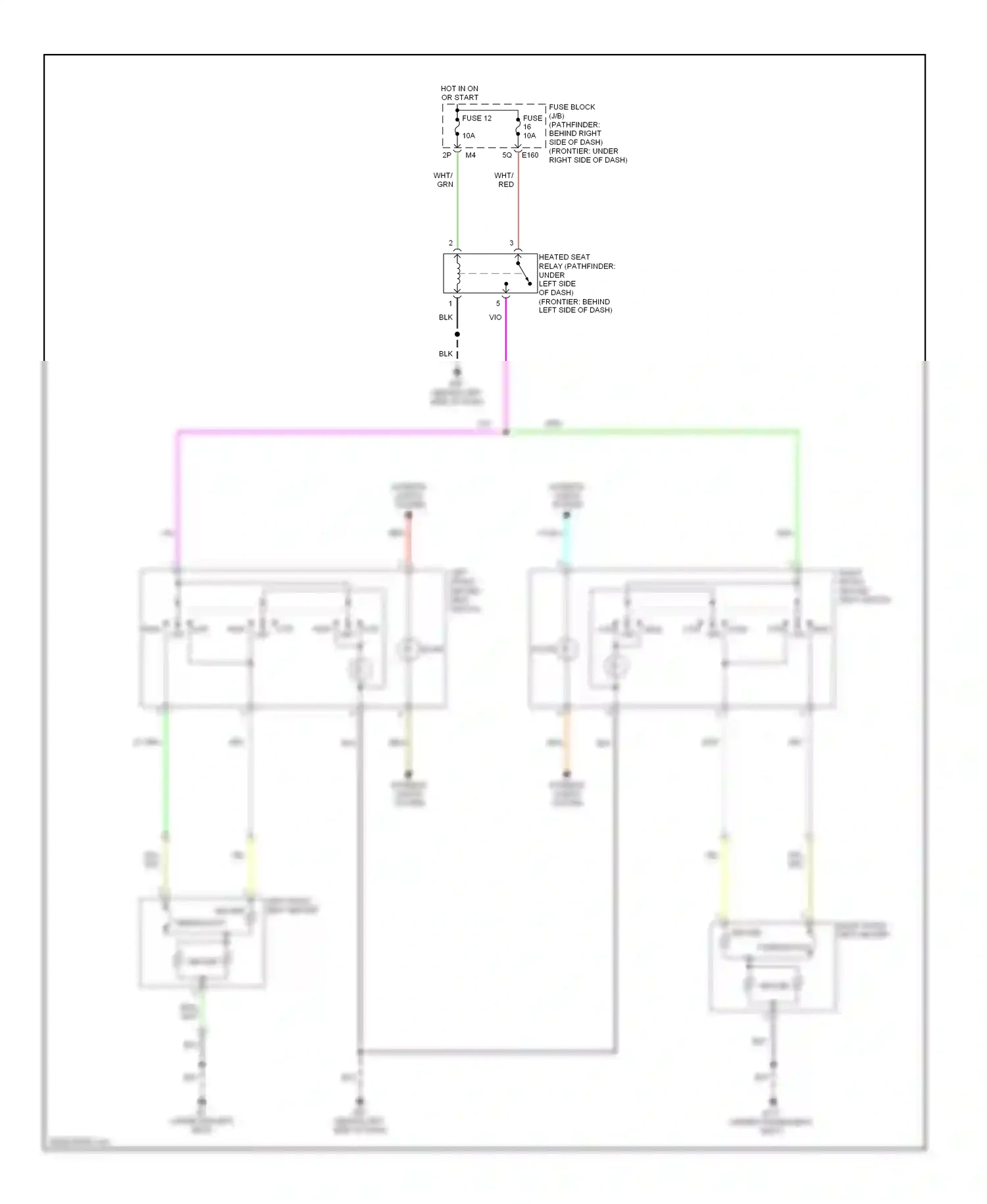 Wiring diagram blk for Nissan Frontier D22 (1998-2007) (48 of 72)