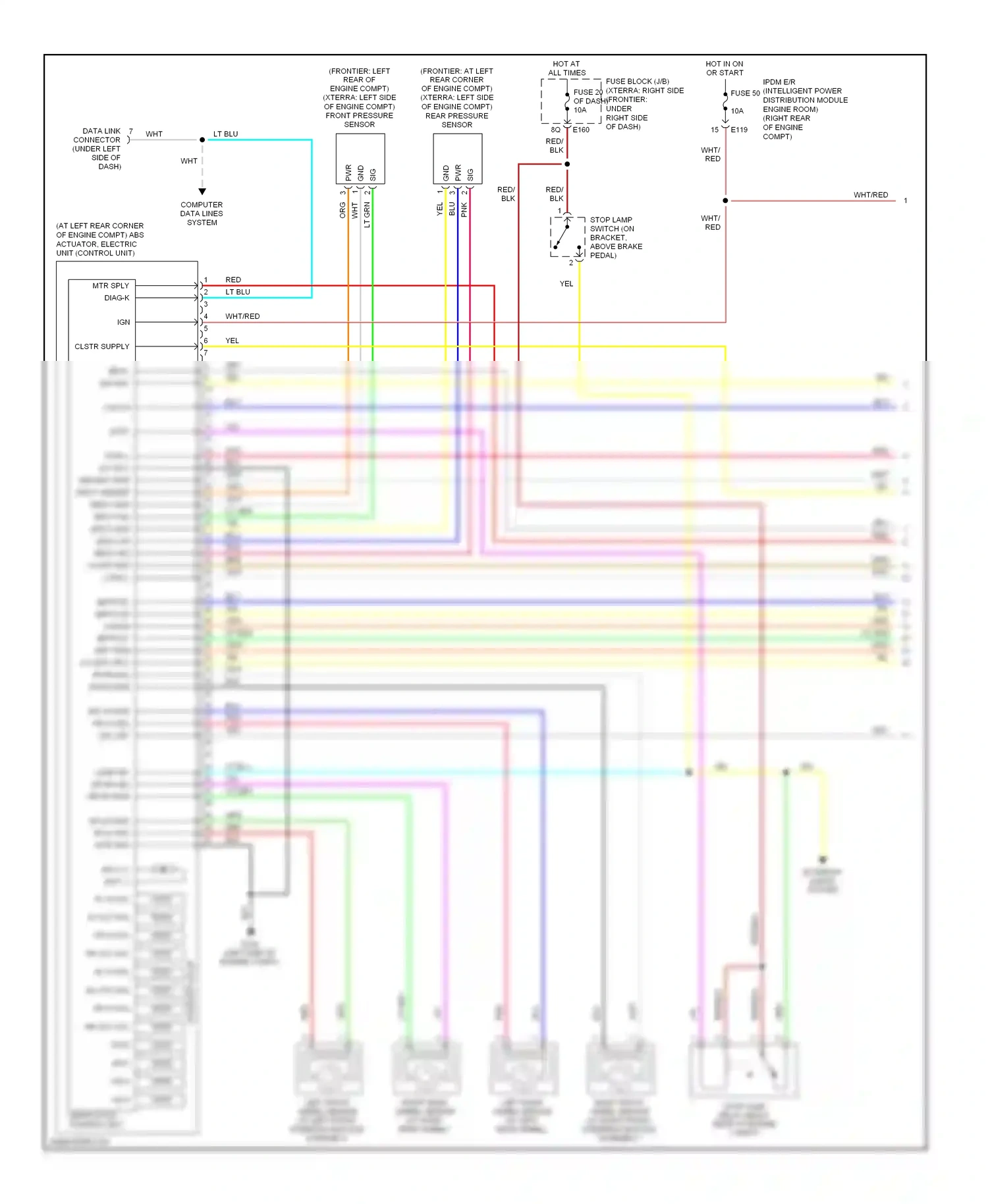 Wiring diagram blk for Nissan Frontier D22 (1998-2007) (1 of 72)