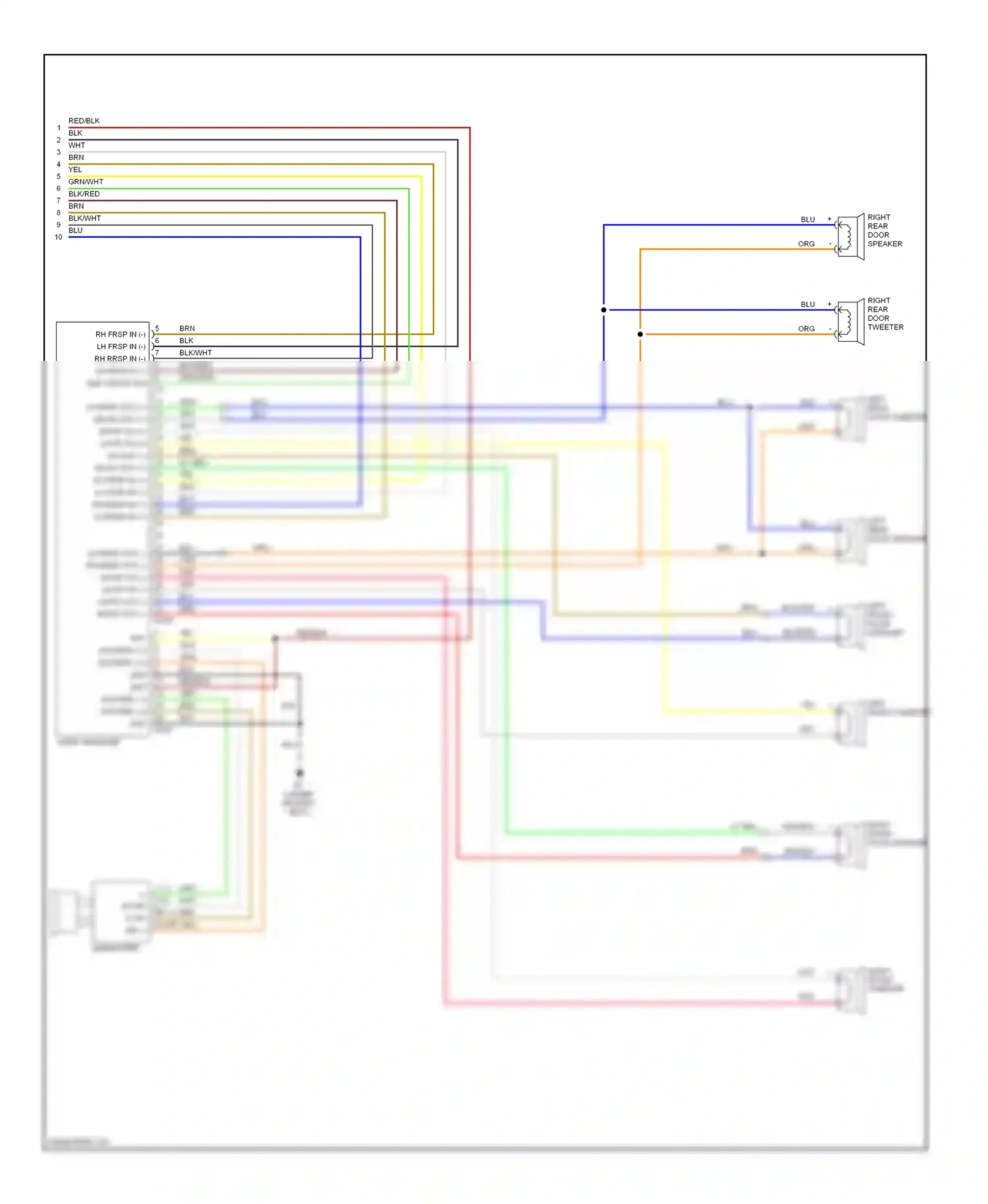 Nissan Frontier D22 (1998-2007) blu/red wiring diagram  (2 of 3)