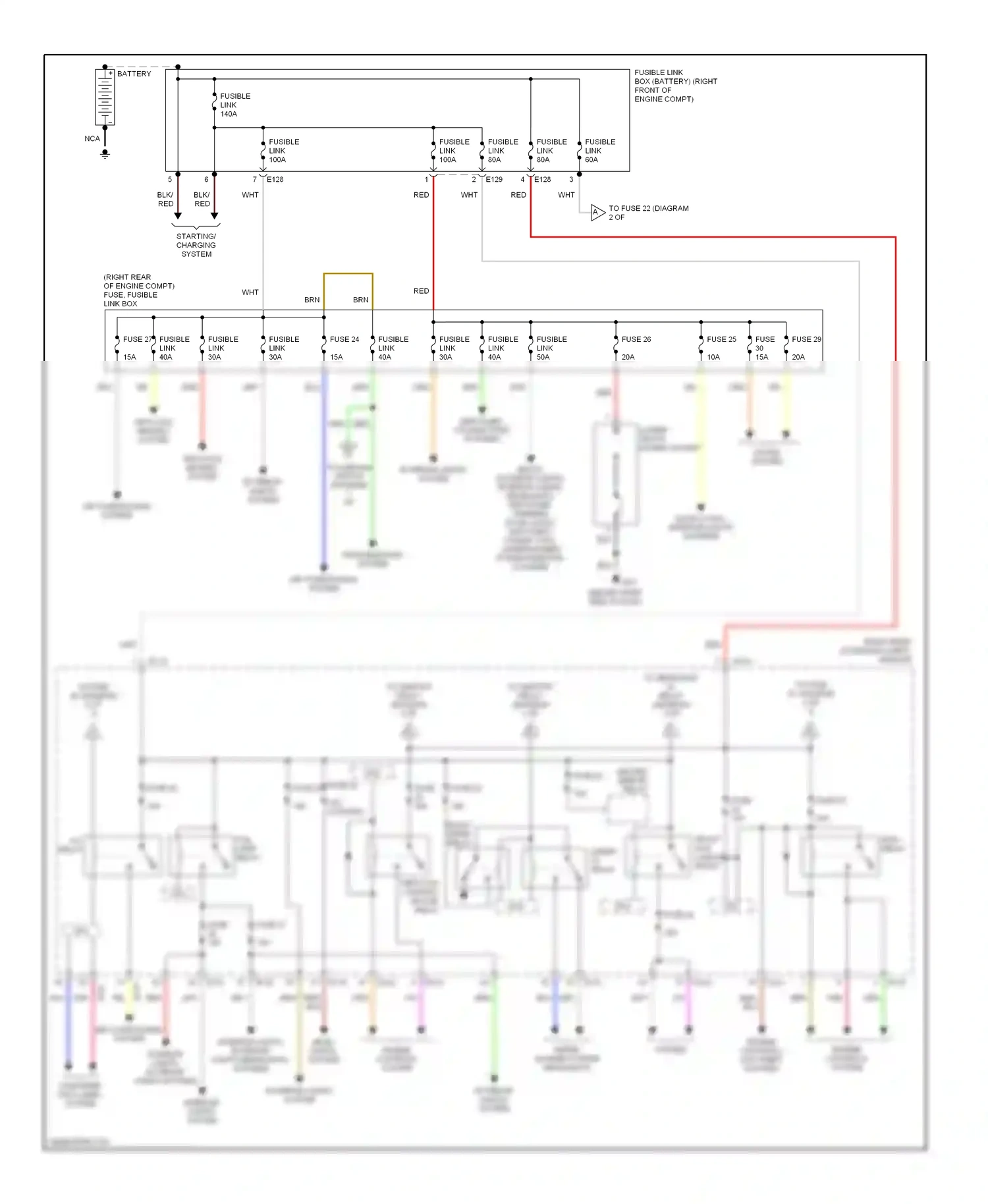 Wiring diagram fuse 24 for Nissan Frontier D22 (1998-2007) (1 of 1)
