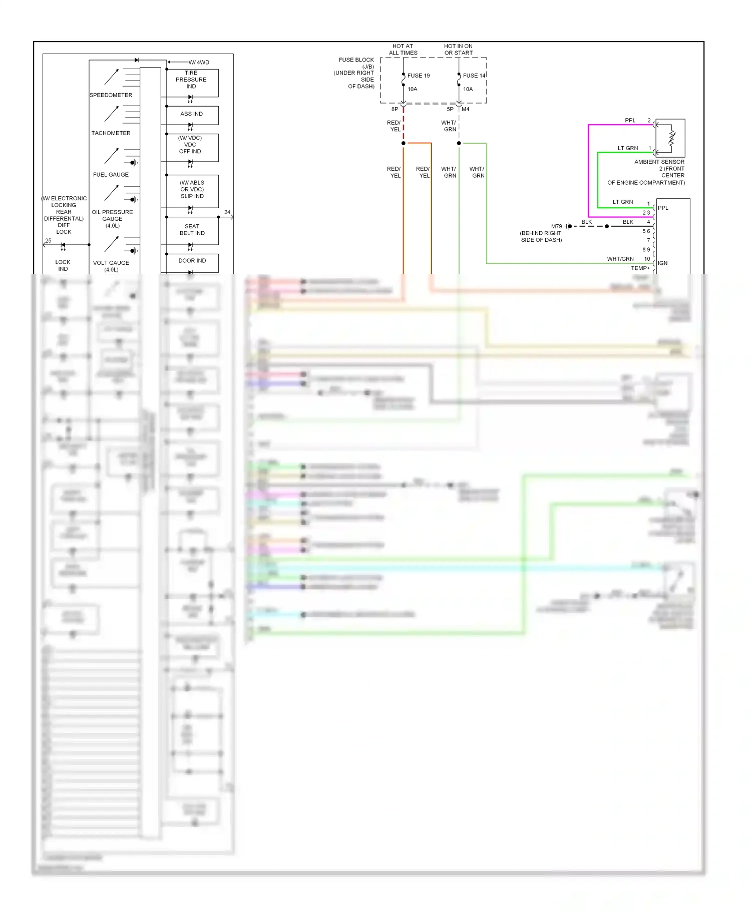 Wiring diagram left turn ind for Nissan Frontier D22 (1998-2007) (2 of 2)