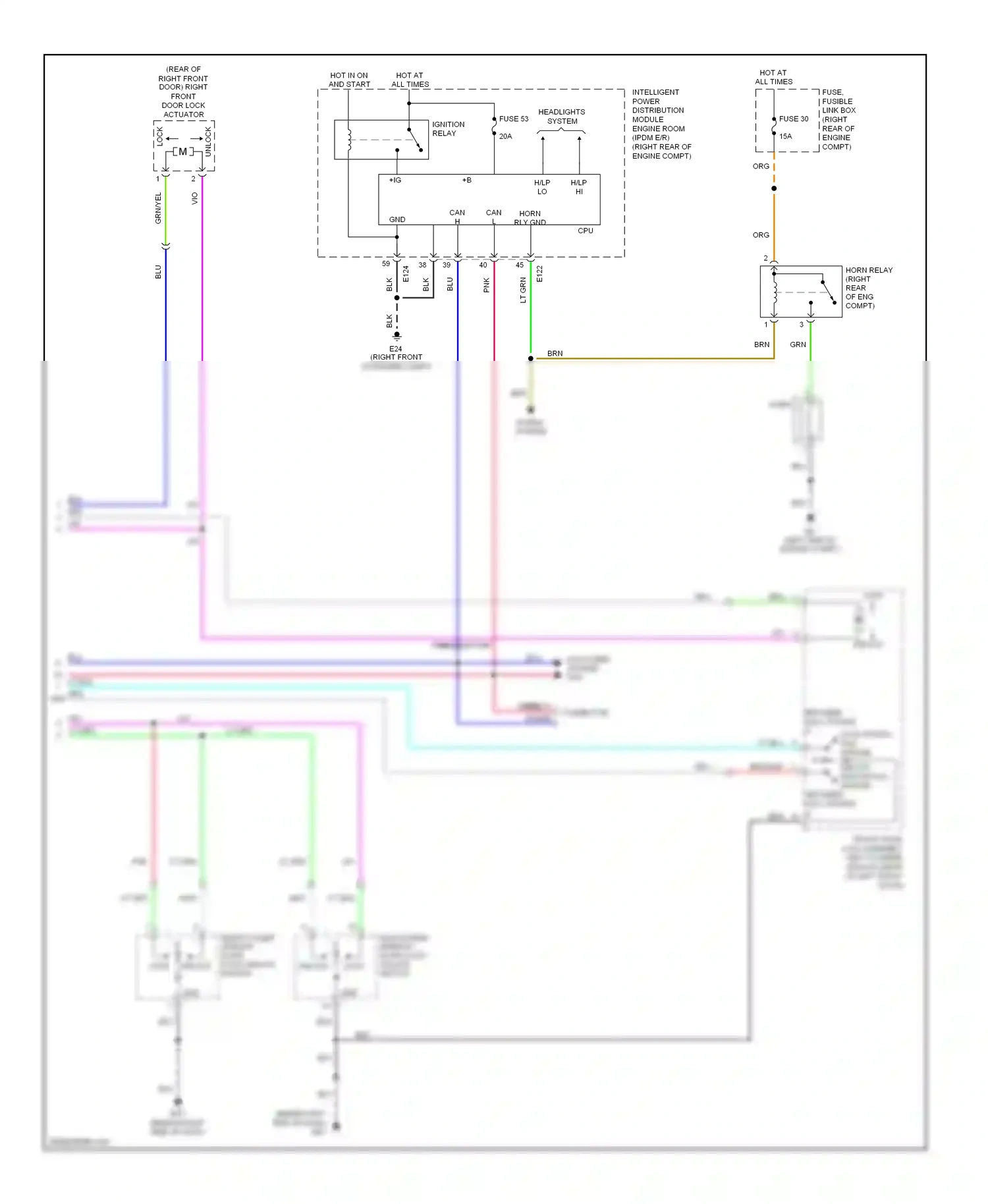 Wiring diagram lock switch full stroke for Nissan Frontier D22 (1998-2007) (4 of 4)