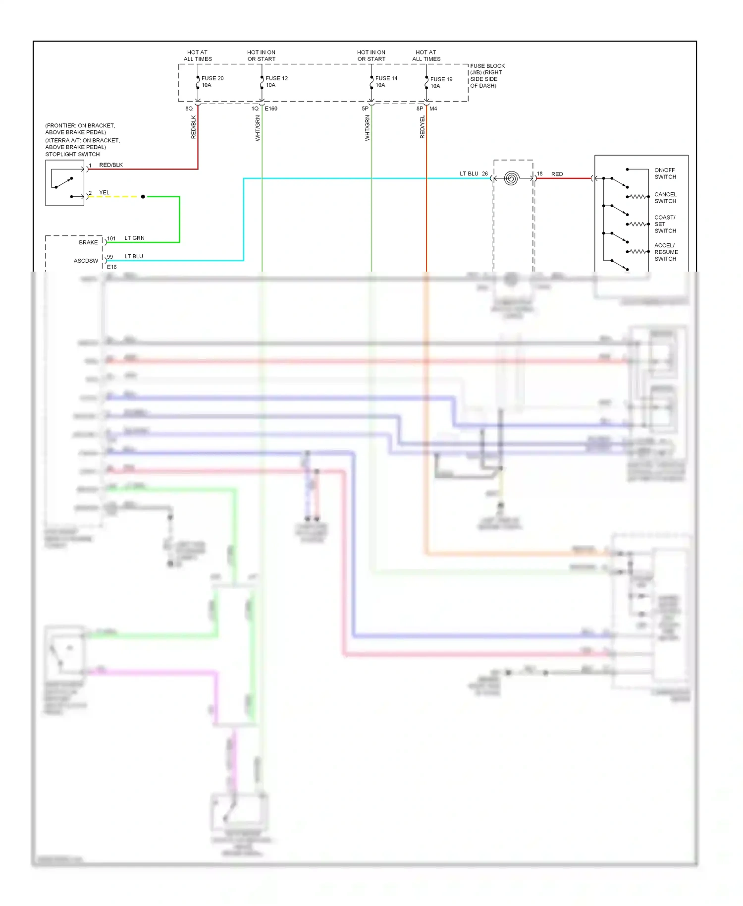 Wiring diagram on/off switch for Nissan Frontier D22 (1998-2007) (1 of 1)