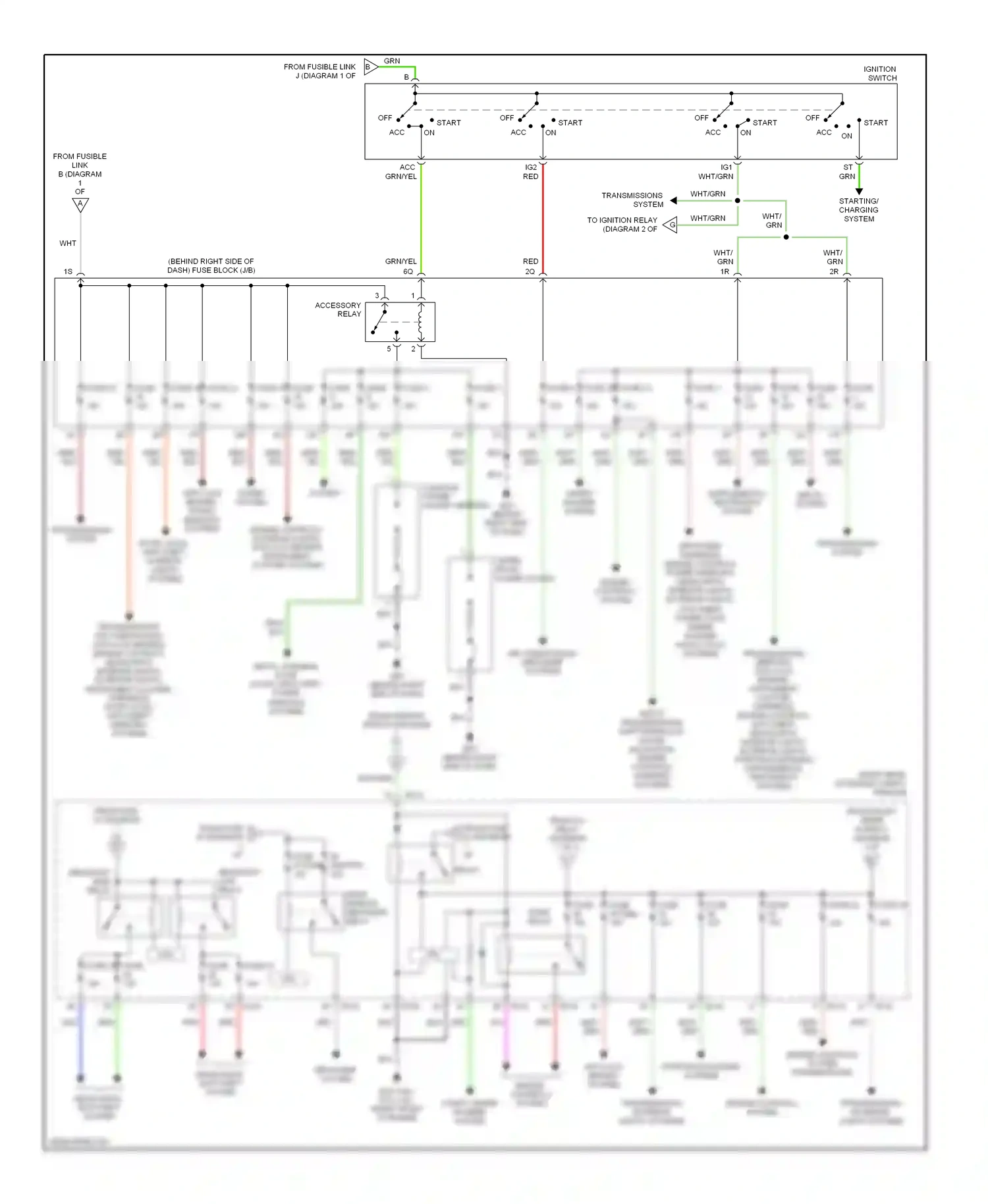 Wiring diagram upper front power socket for Nissan Frontier D22 (1998-2007) (1 of 1)