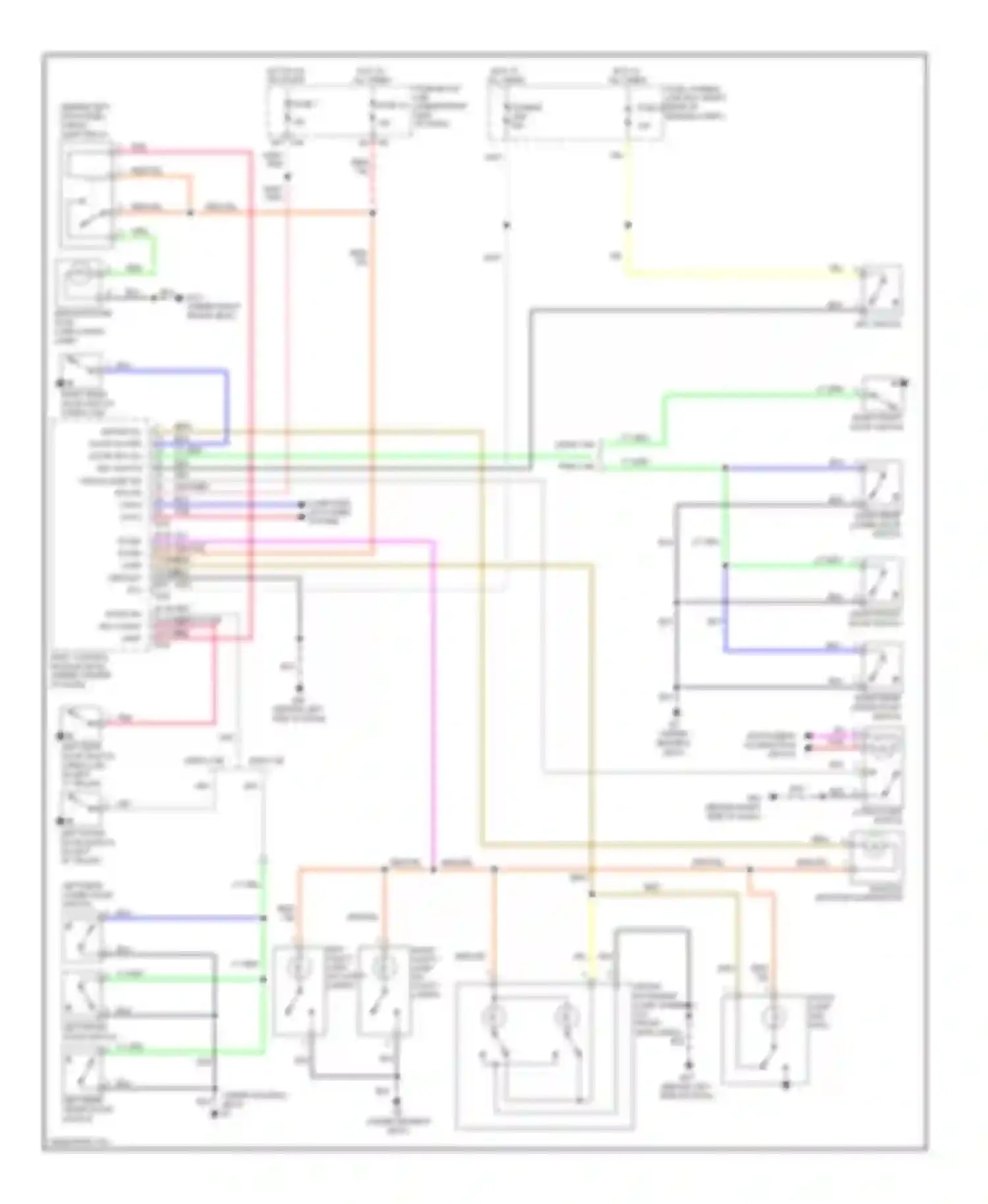 Frontier Nissan D40 (2004-2010): Courtesy lamps circuit, with power door locks