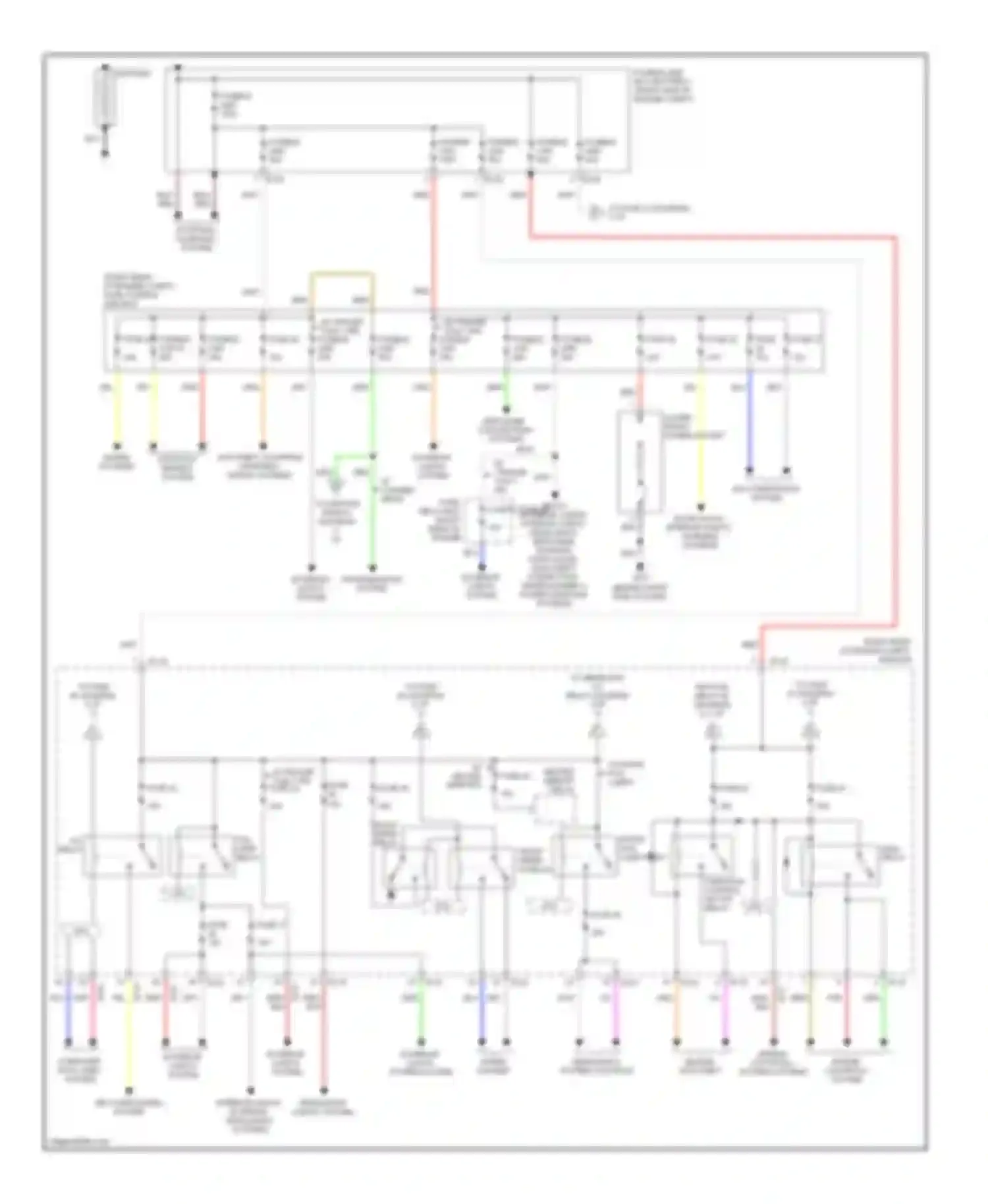 Frontier Nissan D40 (2004-2010): Power distribution circuit (1 of 2)