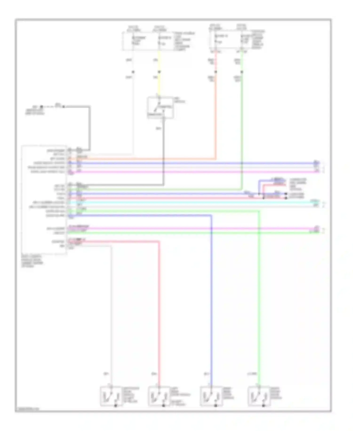 Frontier Nissan D40 (2004-2010): Door lock circuit, crew cab (1 of 2)