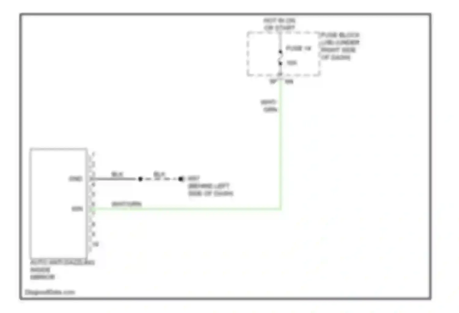 Frontier Nissan D40 (2004-2010): Auto anti-dazzling mirror circuit